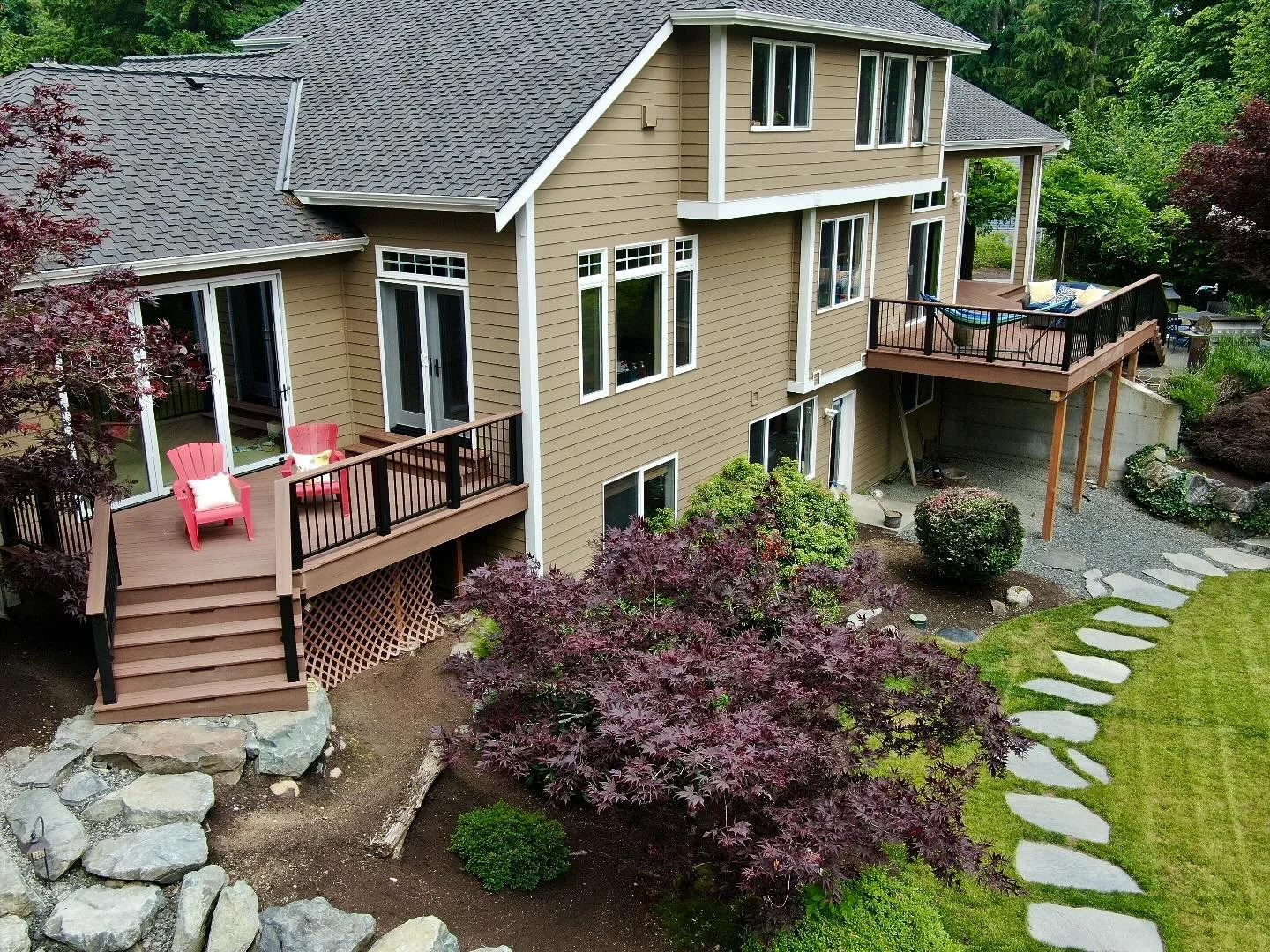 Two decks. One dream. Perfect outdoor living!