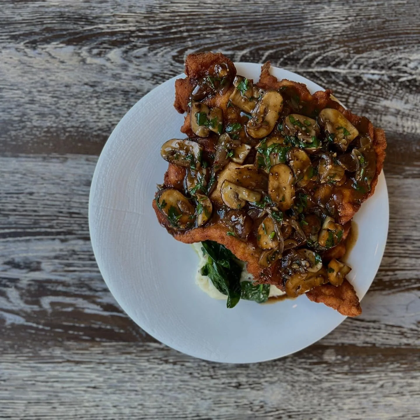 Pork Milanese Marsala, mustard mashed potatoes #newdish #dinner #theotherwhitemeat