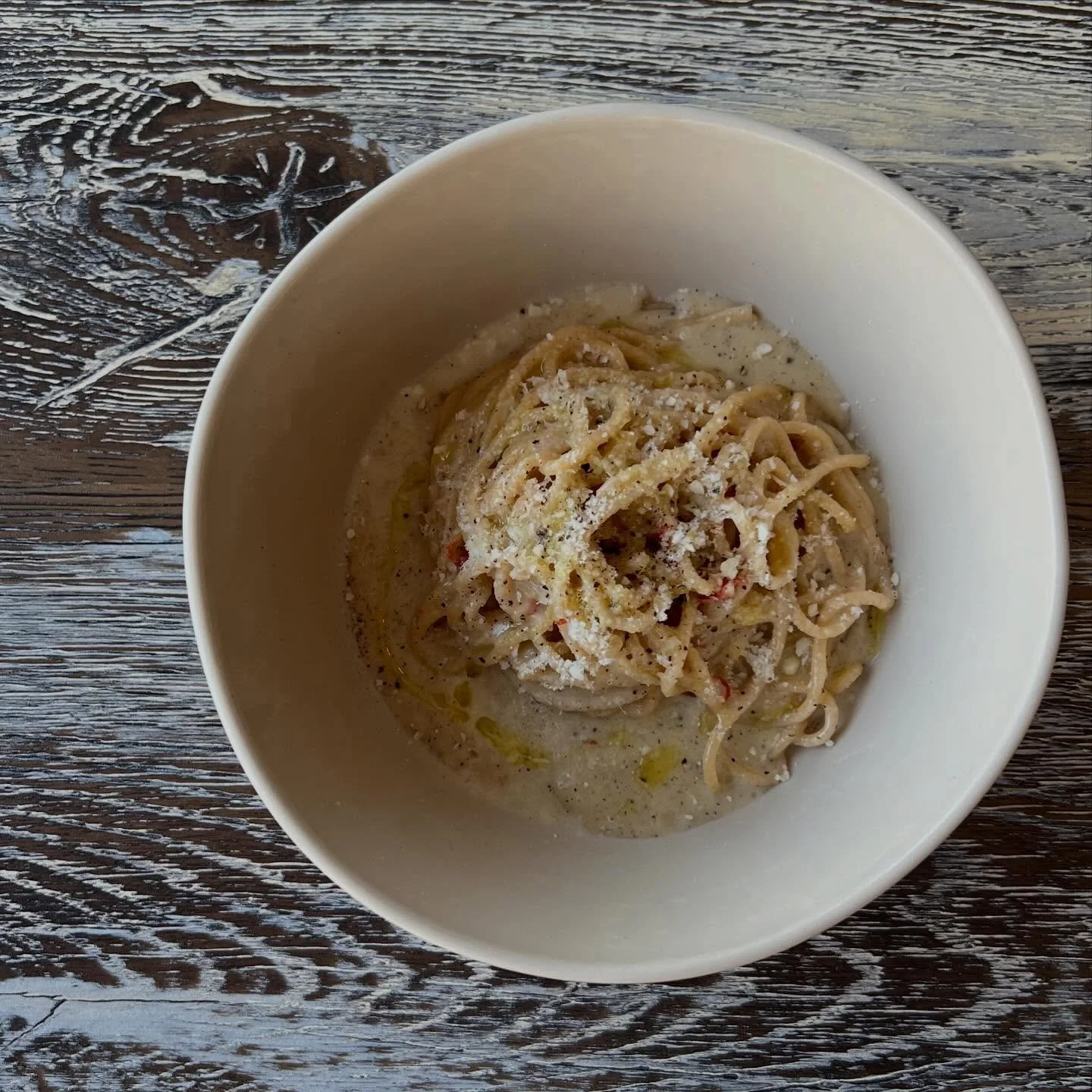 Special tonight! Calabrian Chitarra Cacio e Pepe #pastaisforlovers ❤️