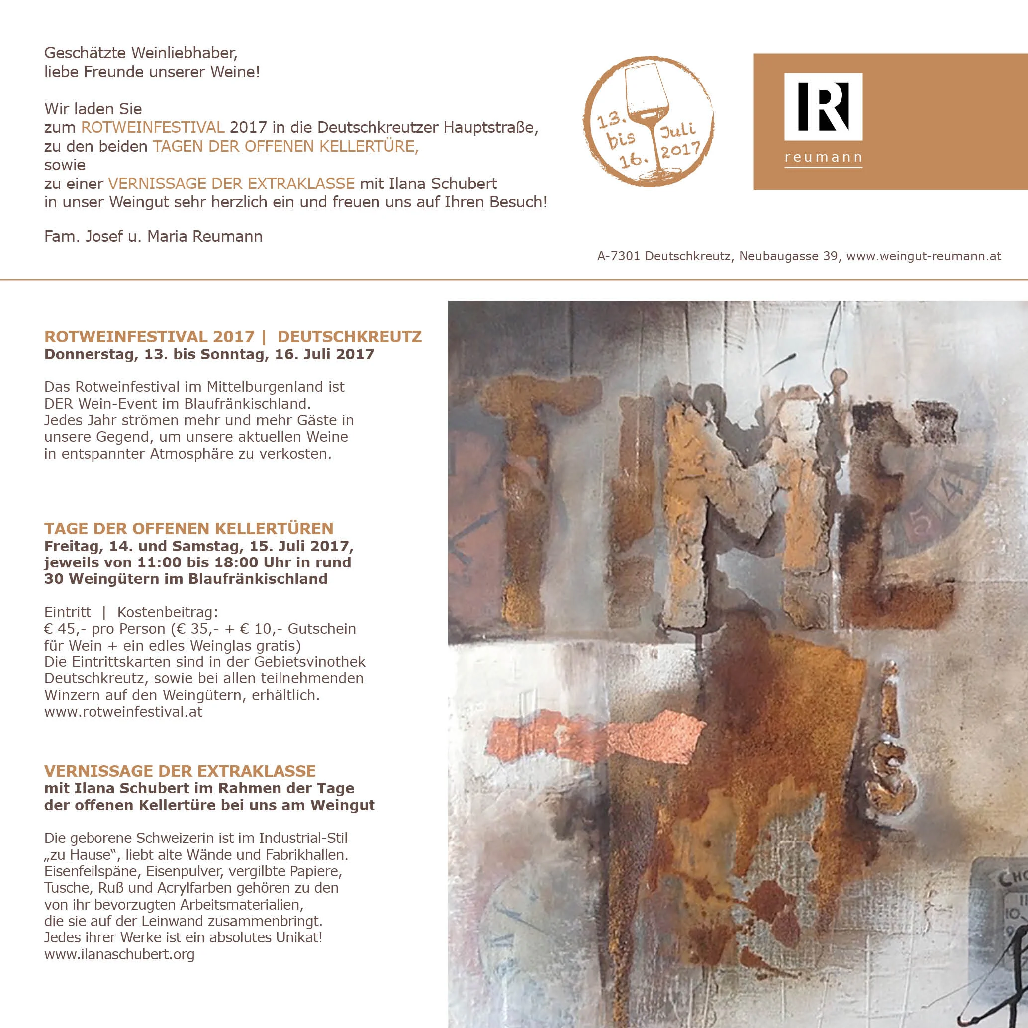 Ausstellung im Weingut Reumann