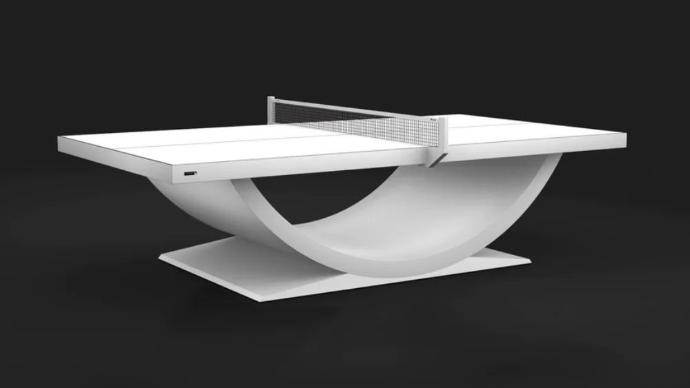 Theseus Table Tennis Table in White