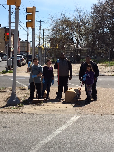 Naida  Burgos - small triangle cleaning 2 spring clean up 2016.JPG