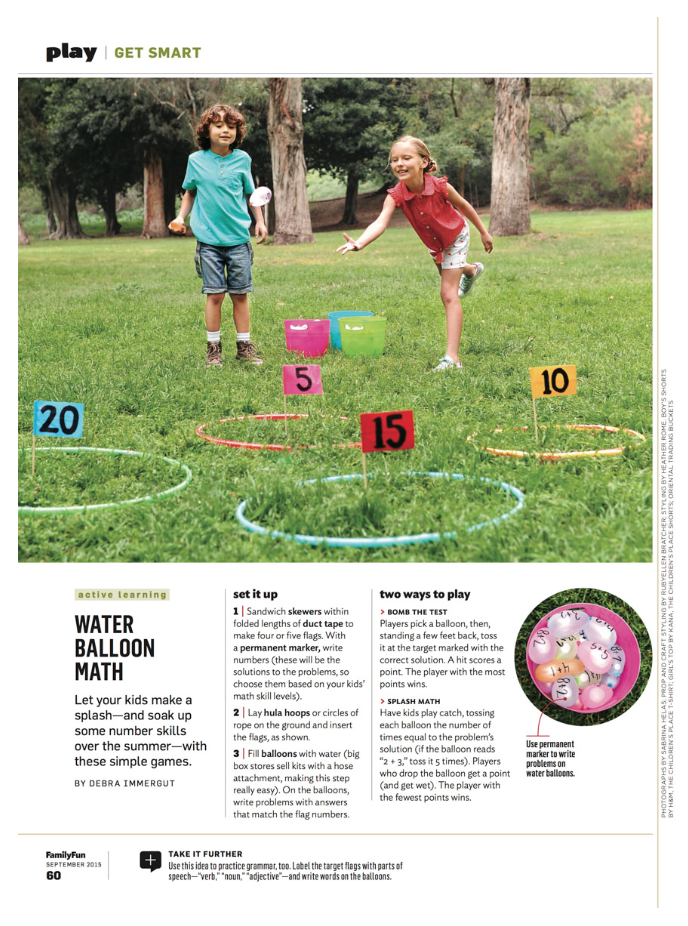 FAMILY FUN MAGAZINE SEPTEMBER 2015
