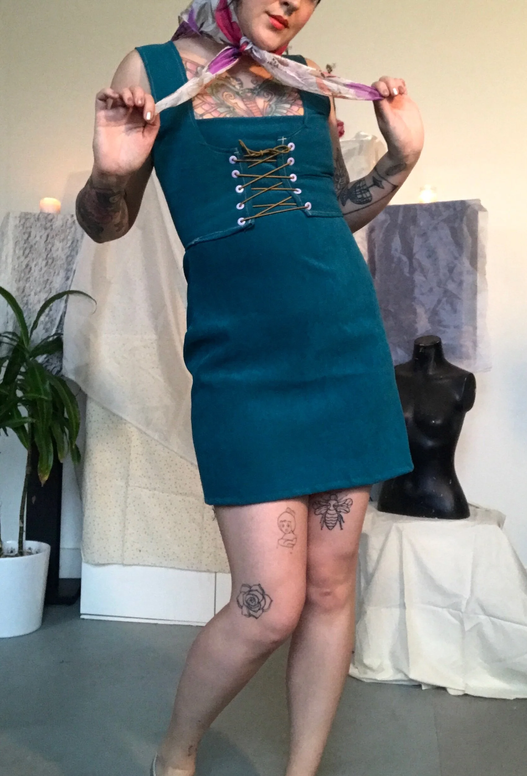 Ocean Blue Corset & Tube Dress