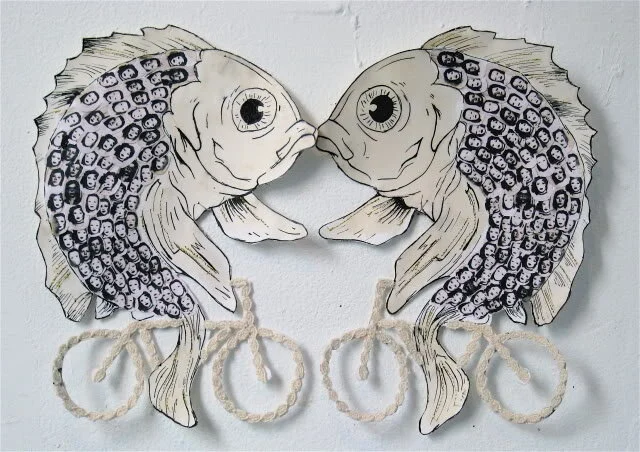 Cindy Sherman Fish Bicycle Collage
