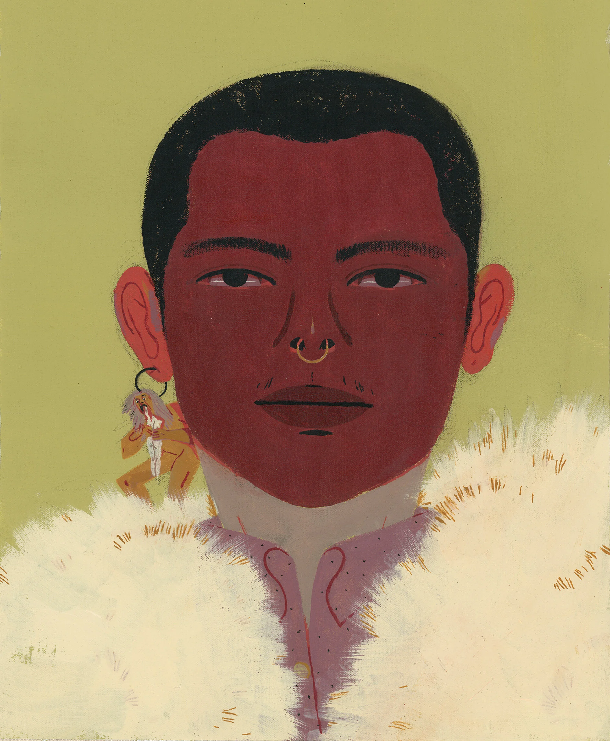   Frankie ,  14” x 17” acrylic on canvas 