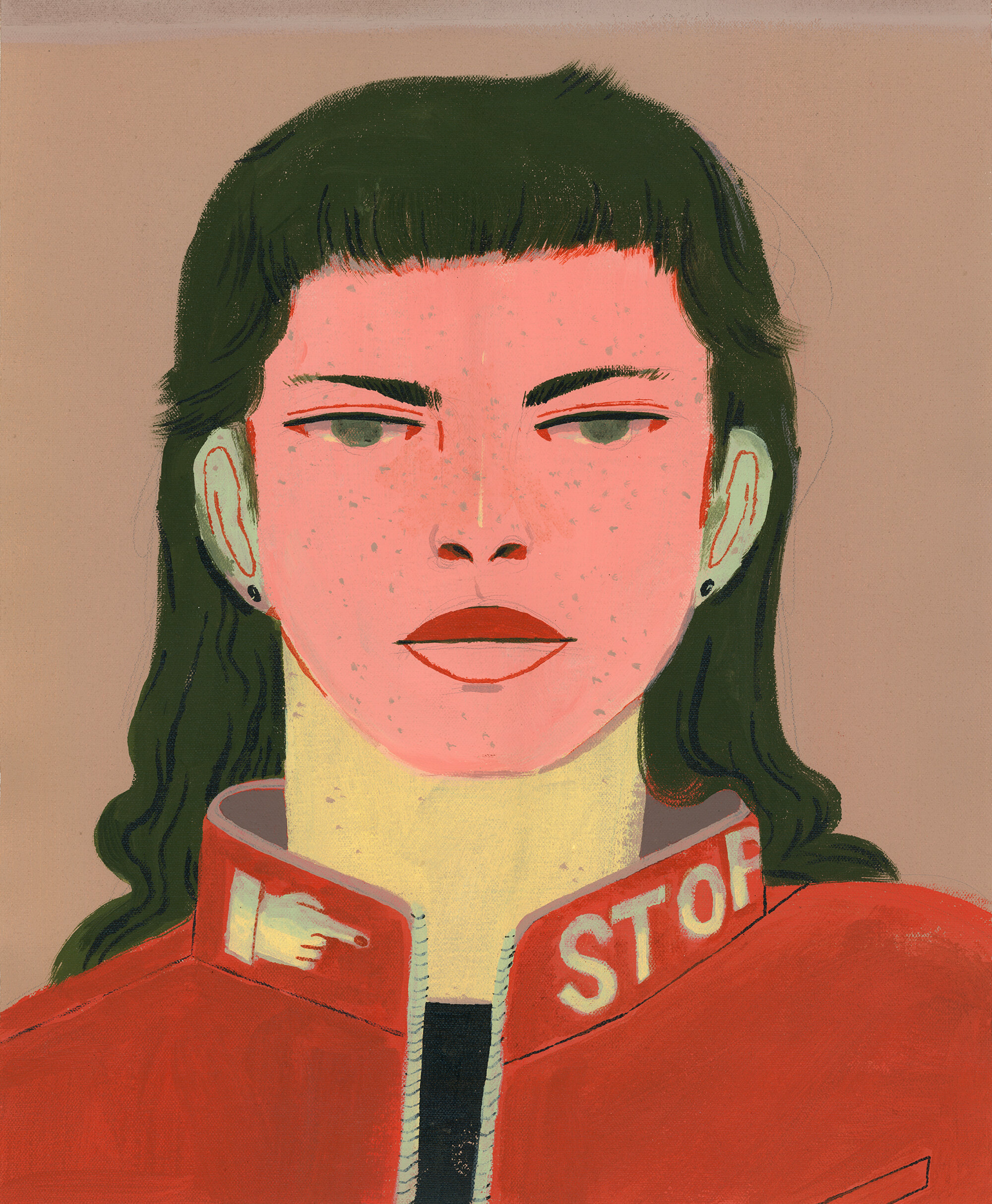   Mona ,  14” x 17” acrylic on canvas 