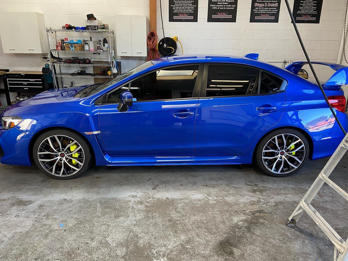The team removed the swirl marks out of this &lsquo;21 Subaru STI, and installed a multi layer Ceramic Pro coating for the ultimate gloss.