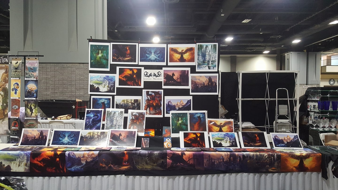 You can see I have all of my prints laid out in a line so its easy for people to see, you never know what print is going to catch someones eye, solve that by having all of them out.