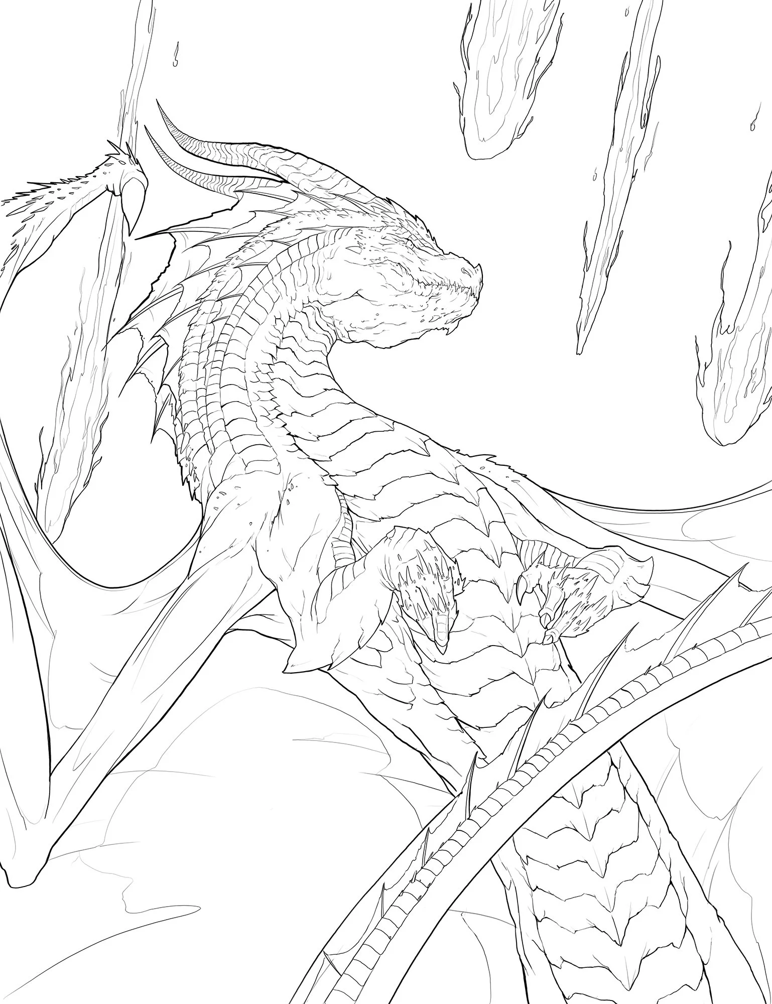 Eye-Catching Dragon Coloring Book — NajarianArt