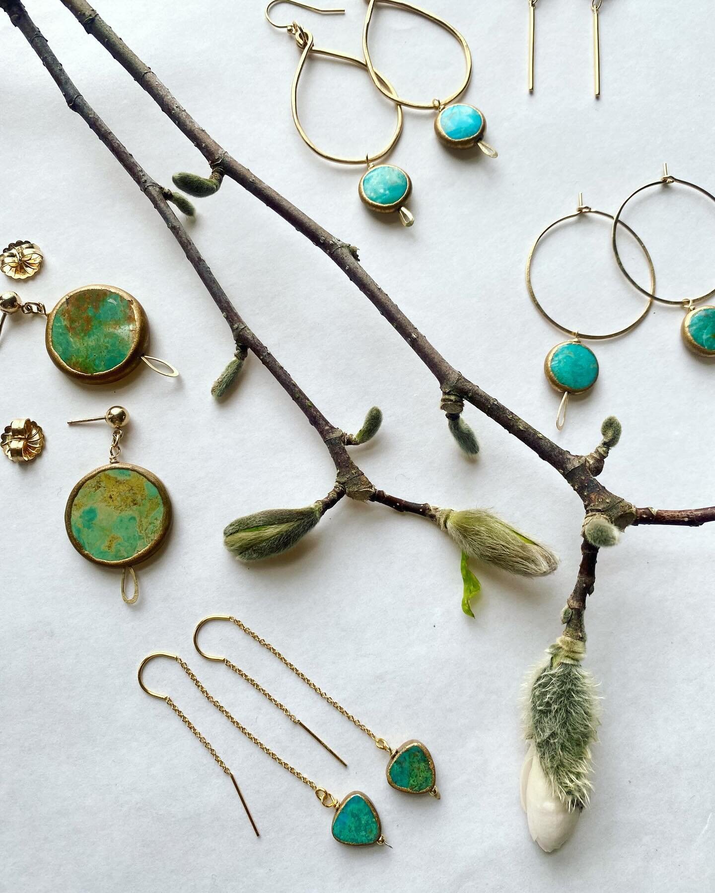 turquoise has a way of making any outfit fresh! what a perfect accent for spring! celebrate with 15% off earrings through the weekend!! link in bio  enter SPRING24 at checkout
