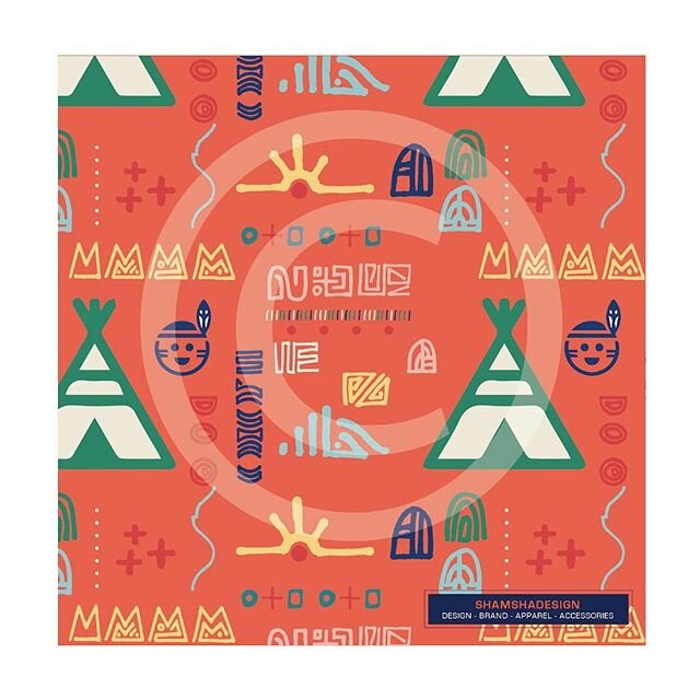 Aztec Tribal, a vibrant pattern for a wall paper in the kid&rsquo;s playroom or bedroom. #givebackpack #tomsshoes #modstyle #wallpapers #wallpaperdecor #wallpaperdesign #interiordesign #interiorstyle ##schumacher #artgalleryfabrics #fabricworm #patte