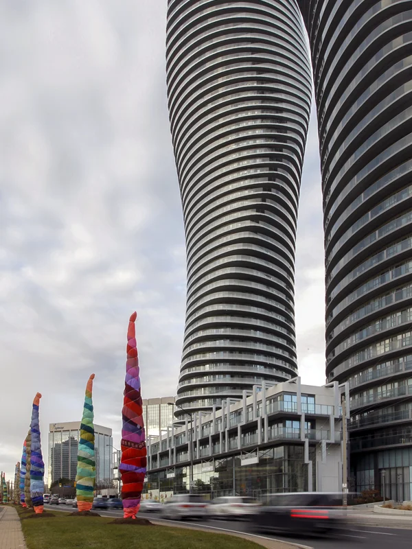 Tree Quilts , Fugitive Glue, City of Mississauga Temporary Public Art Program