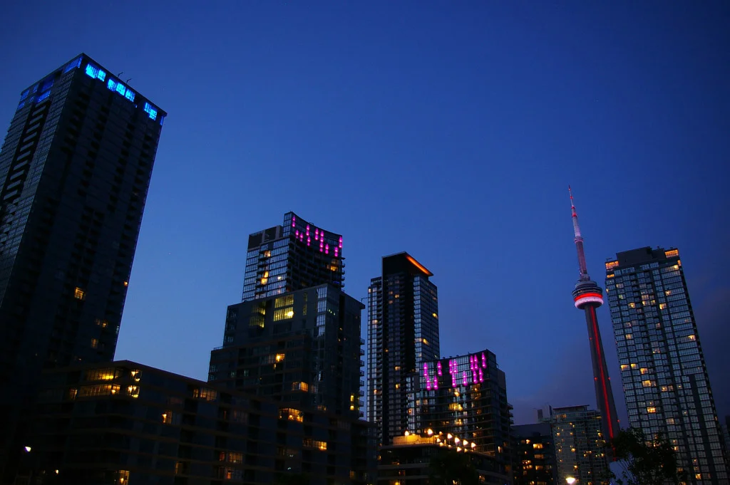 Warm By Night by Adrian Göllner, City Place, Toronto. As posted by Adrian Göllner