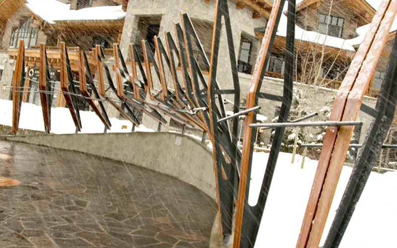 Jill Anholt received one of her first commissions, Uncoverings in Vancouver, as a result of an anonymous art competition and has since built a thriving public art practice including Carving Turn in Whistler, BC (image above). Photo by Mike Laanela.