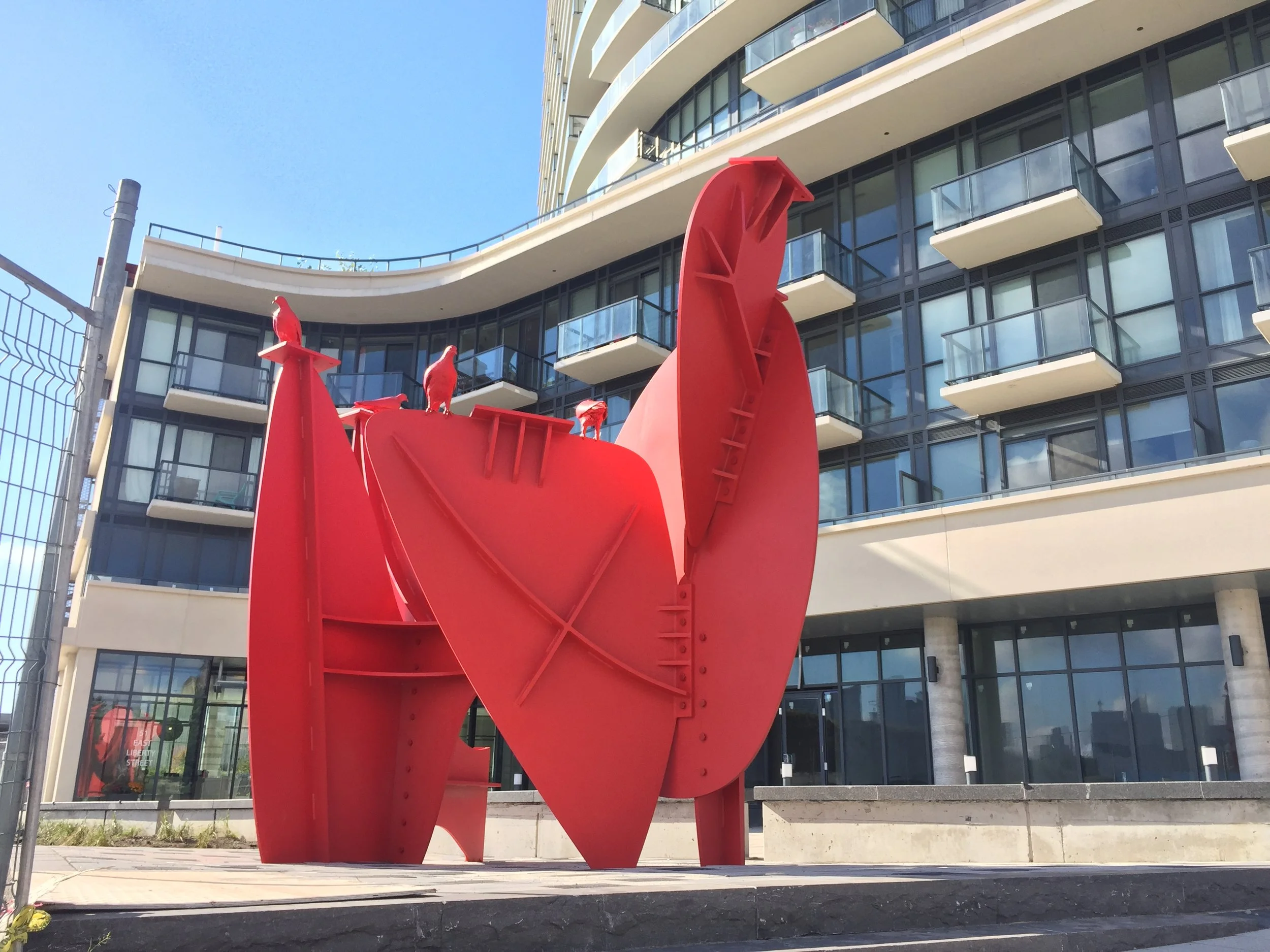 Public art installation by Nathan Mabry, 51 East Liberty St., Toronto, 2016. Photo courtesy of Public Art Management