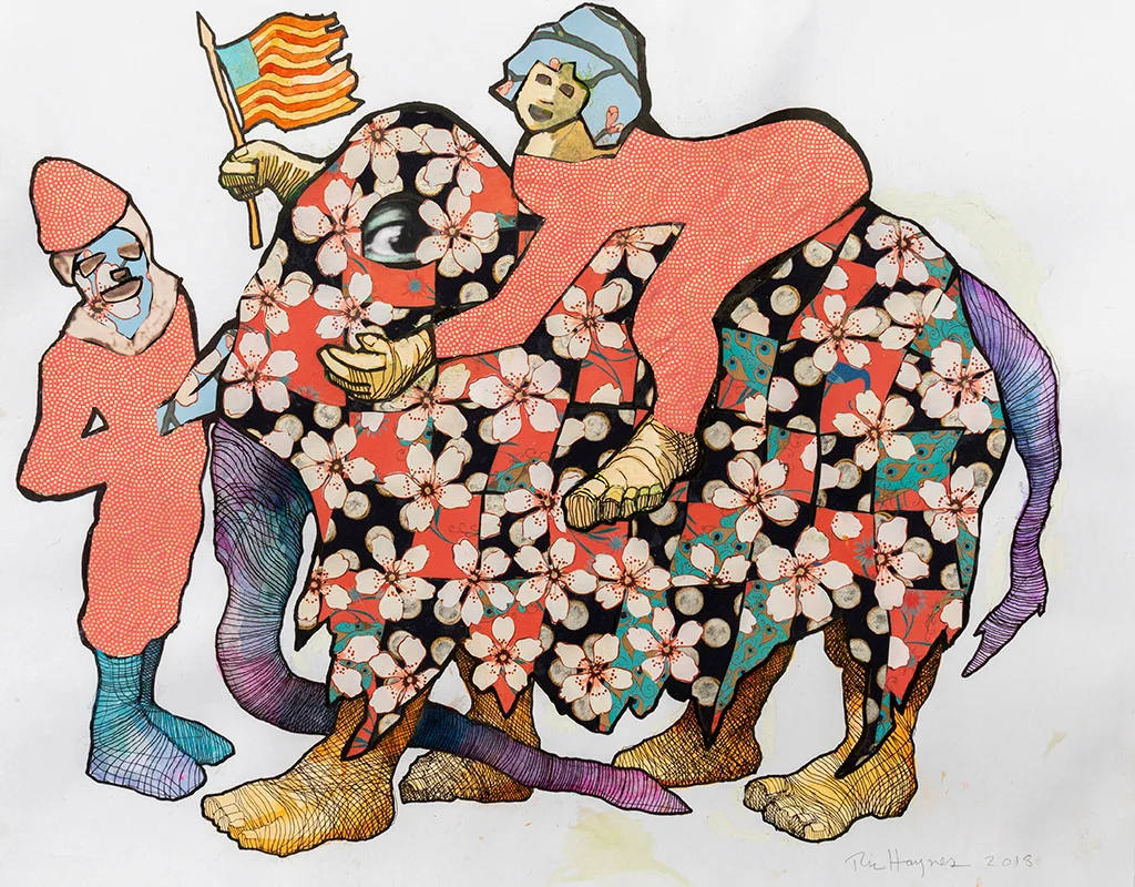 Ric Haynes, Elephant , 2018 19” x 24”, mixed media