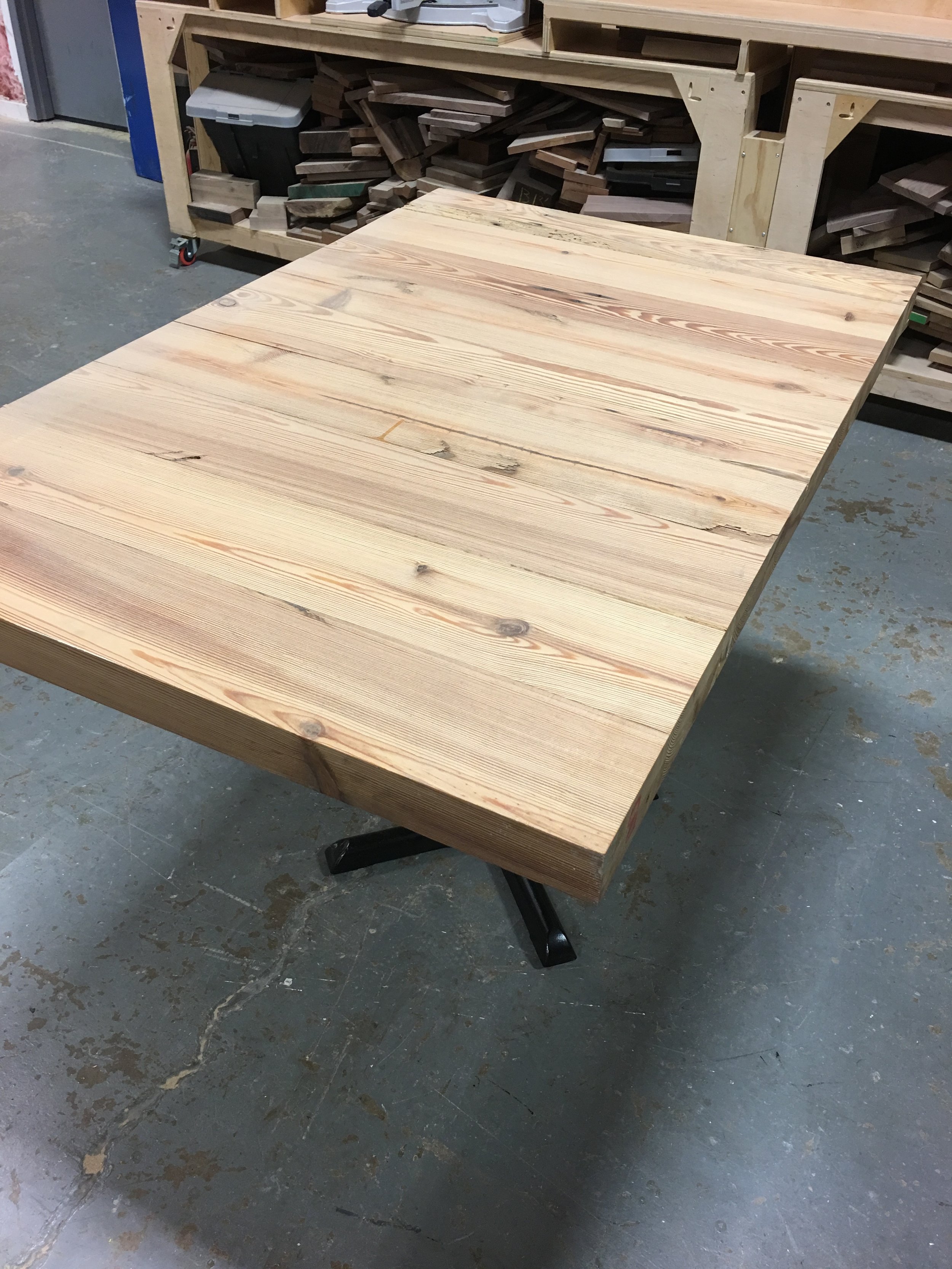 Reclaimed Solid Heart Pine Table Top