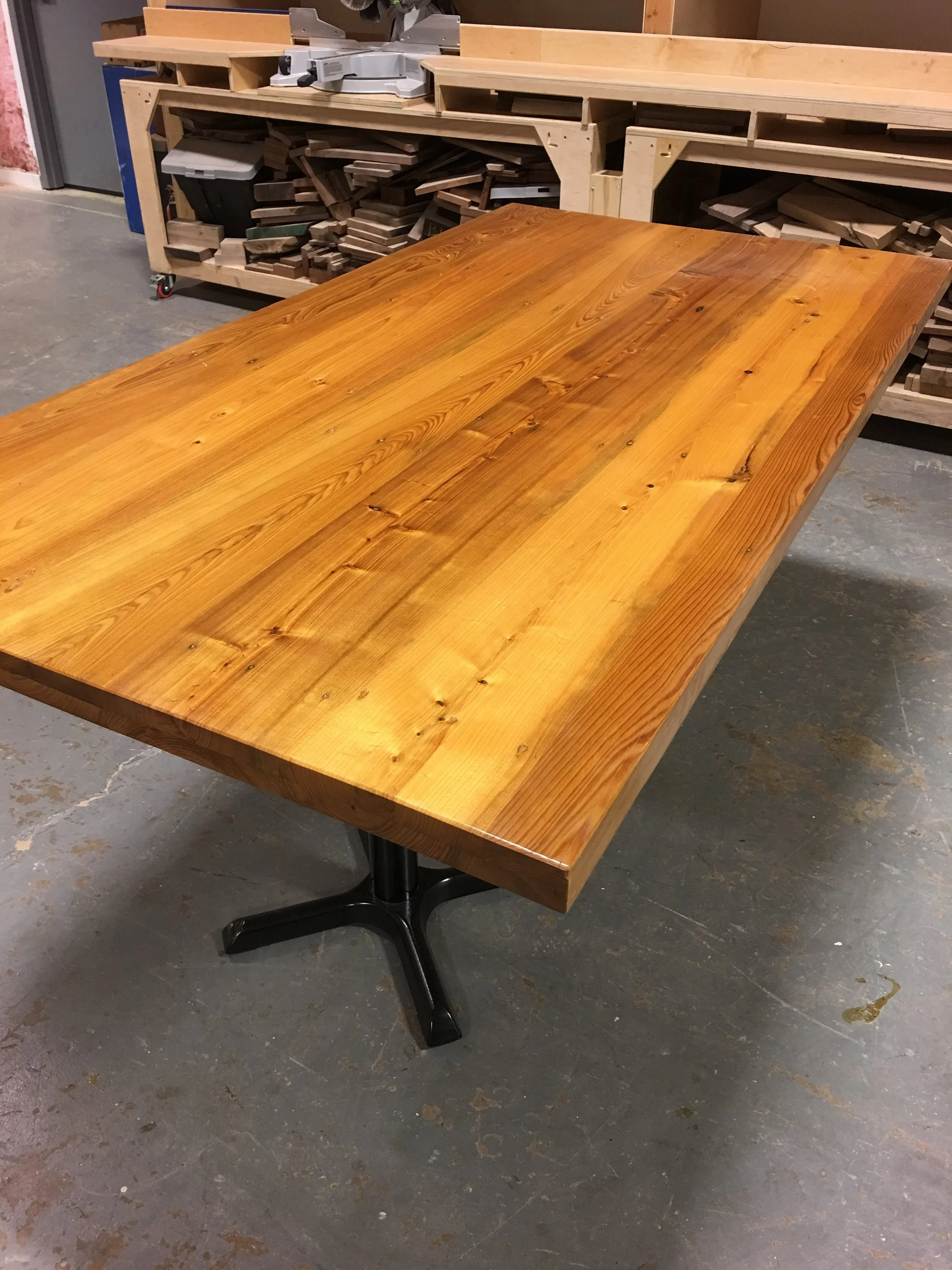 Reclaimed Sinker Cypress Table Top