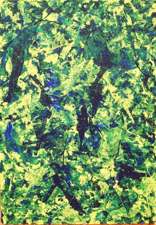 Moss Skin II/Acrylic on Canvas 24"x36"/2010 Available through Etsy $480
