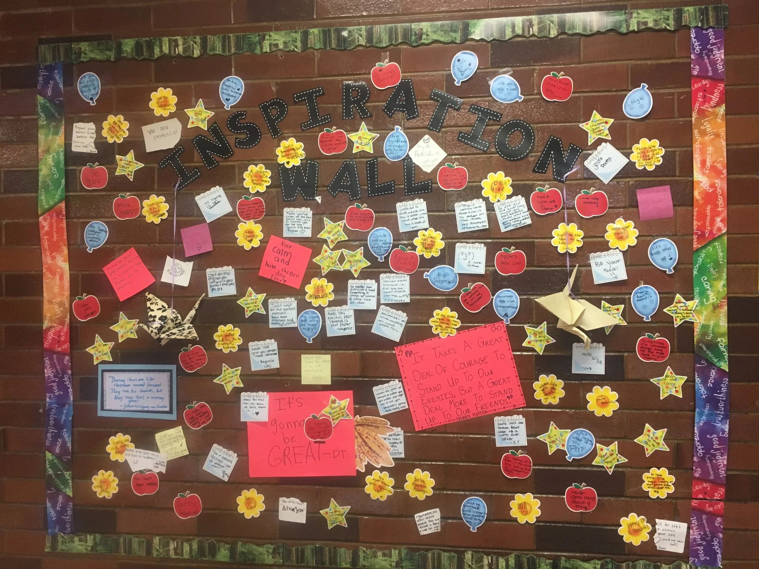 An inspiration wall created at SLCSE.