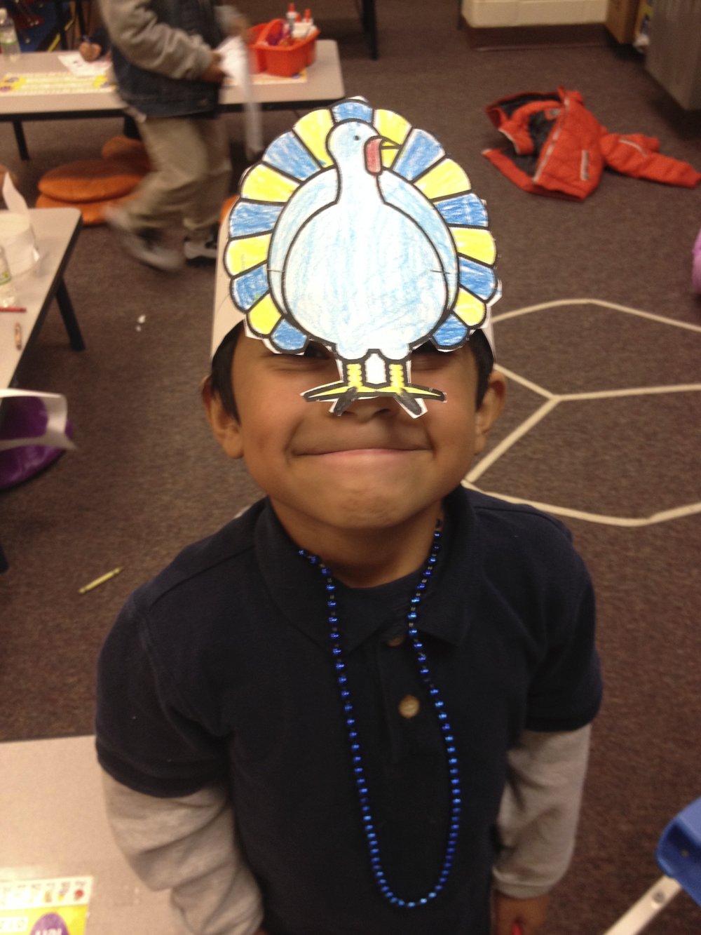  This is just a really cute picture of my student with the Peace Circle in the background. 