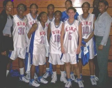 Lady Lions of King High School — we won the regional championships this year.