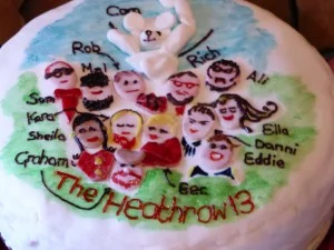 The Heathrow 13 celebrated in icing sugar