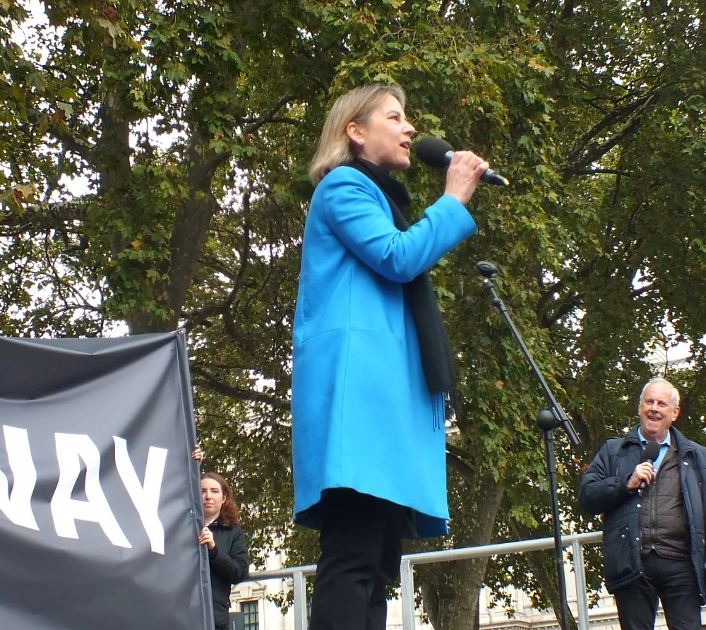 Tania Mathias MP delivers a passionate speech