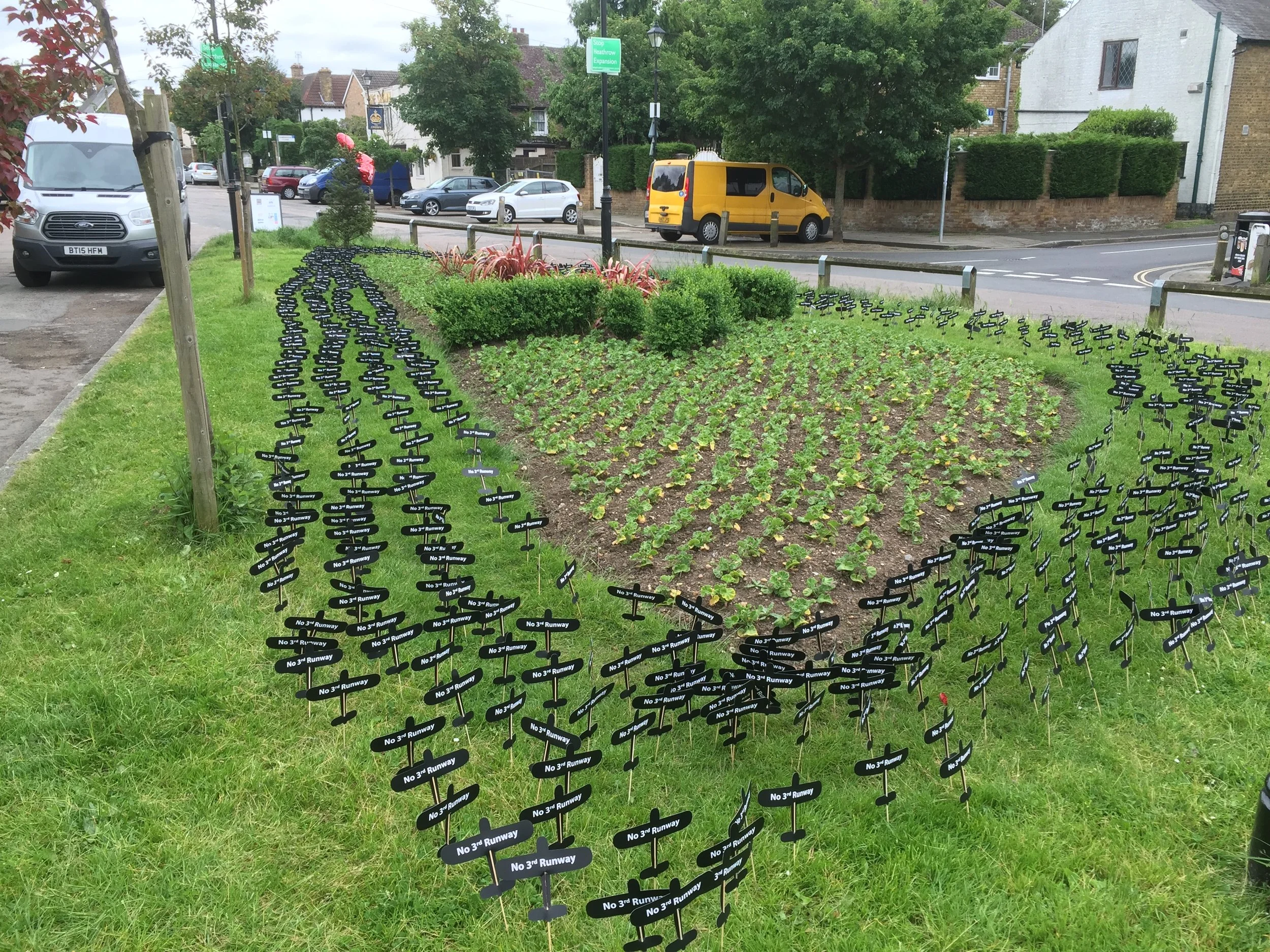 No Third Runway planes on Harmondsworth Village Green 