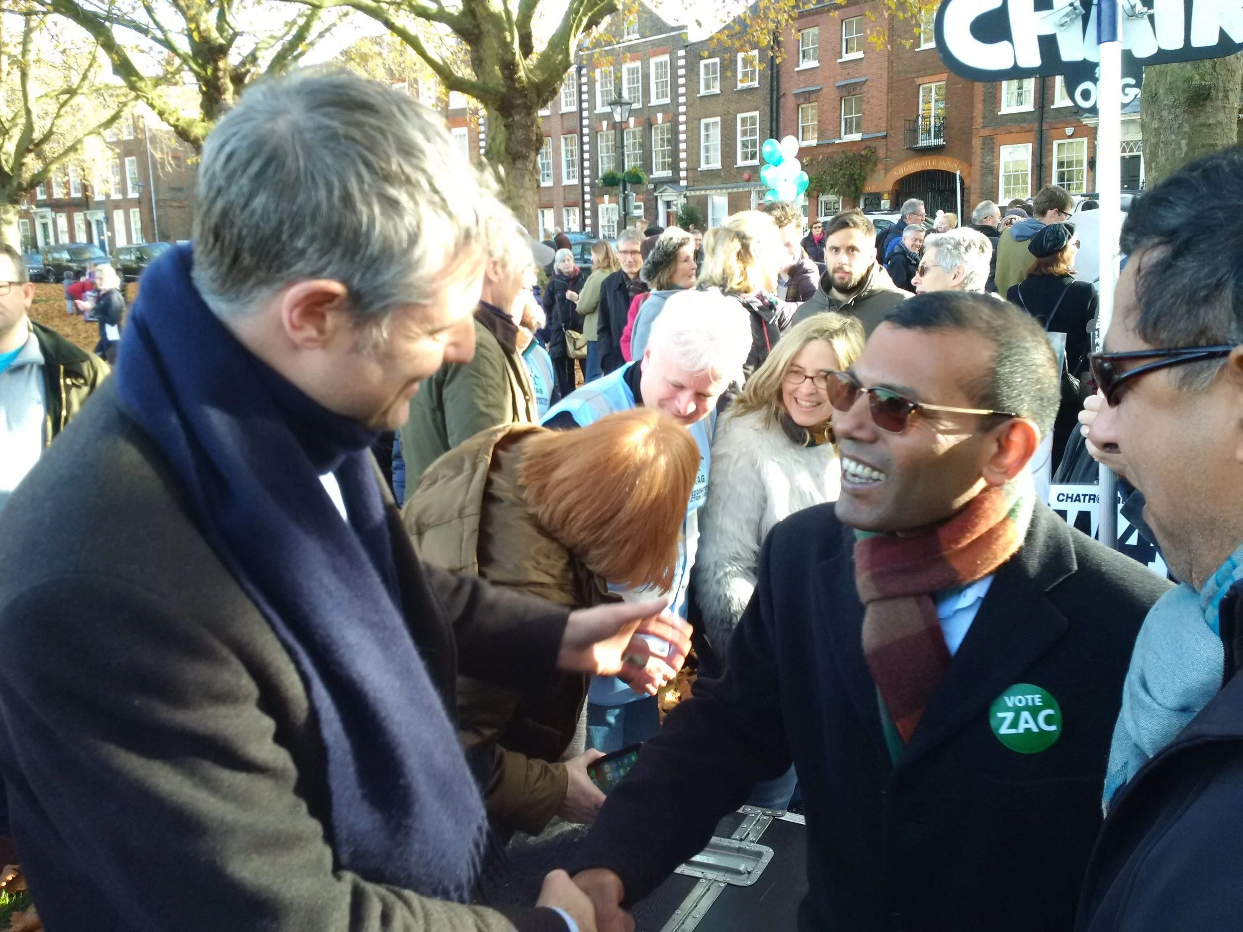 Zac Goldsmith with former President of the Maldives Mohamed Nasheed
