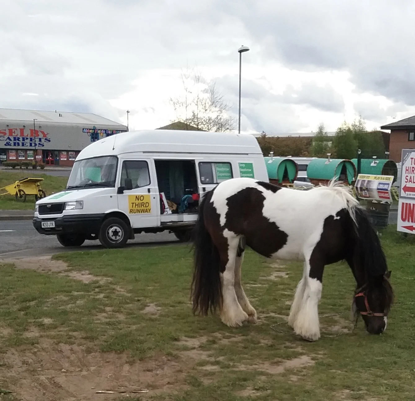 Selby. Choose your mode of transport: van, wagon, horse or Shanks's pony 