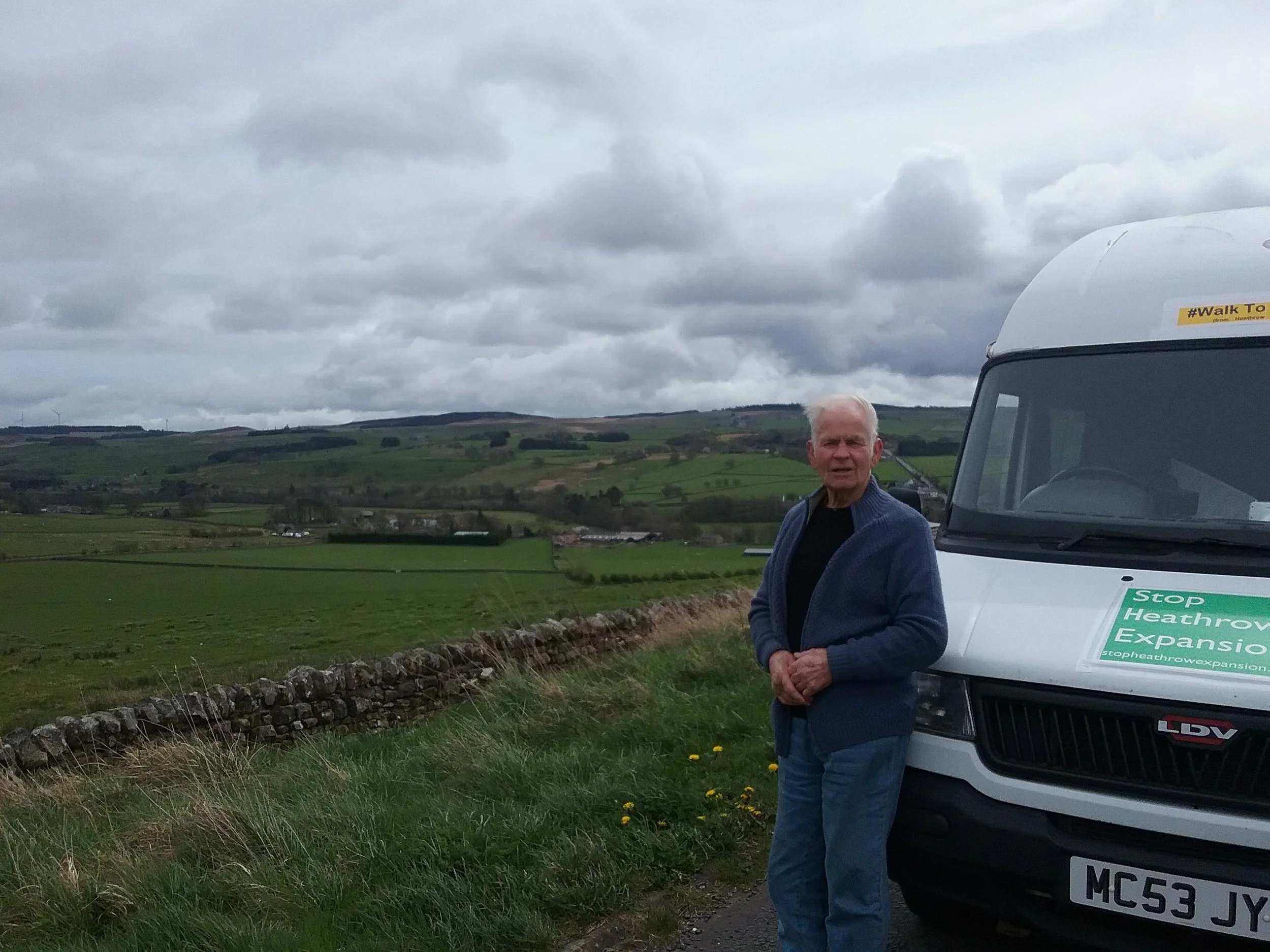 Ray filling his lungs with some clean air - something denied to people living near Heathrow