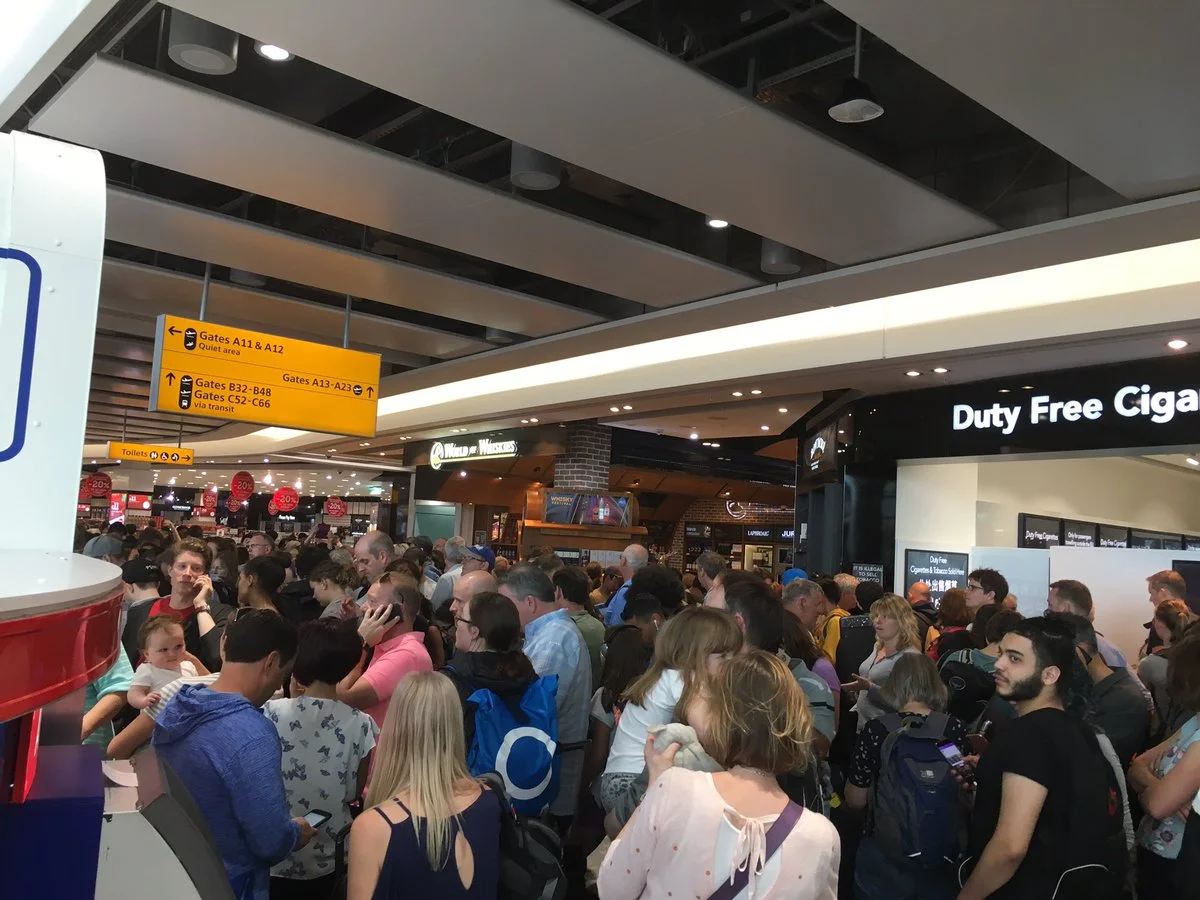 Look on the bright side - lots of time to spend your cash in airport shops and restaurants