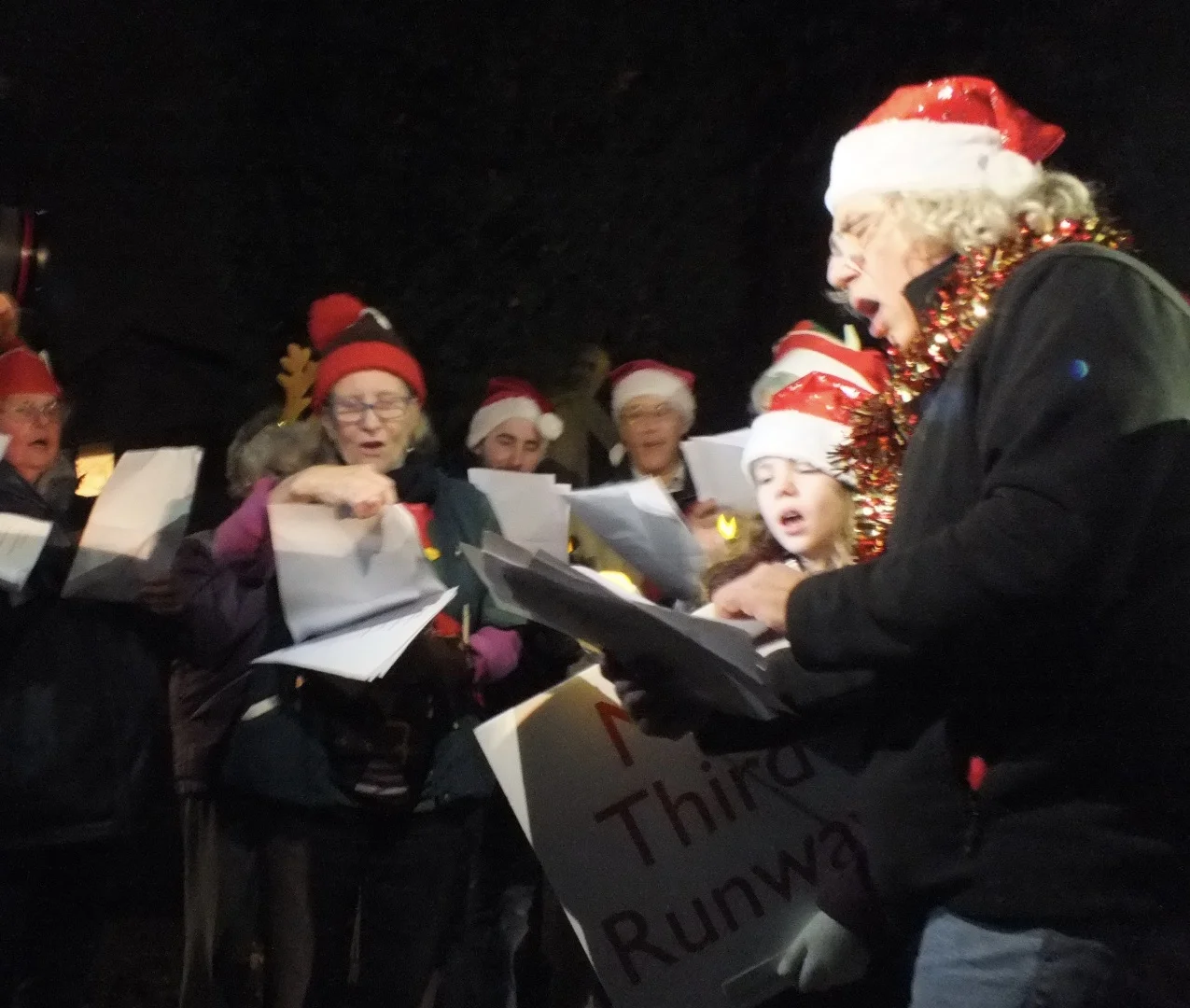 The campaigners are focused - which is more than can be said for the low-light photography!