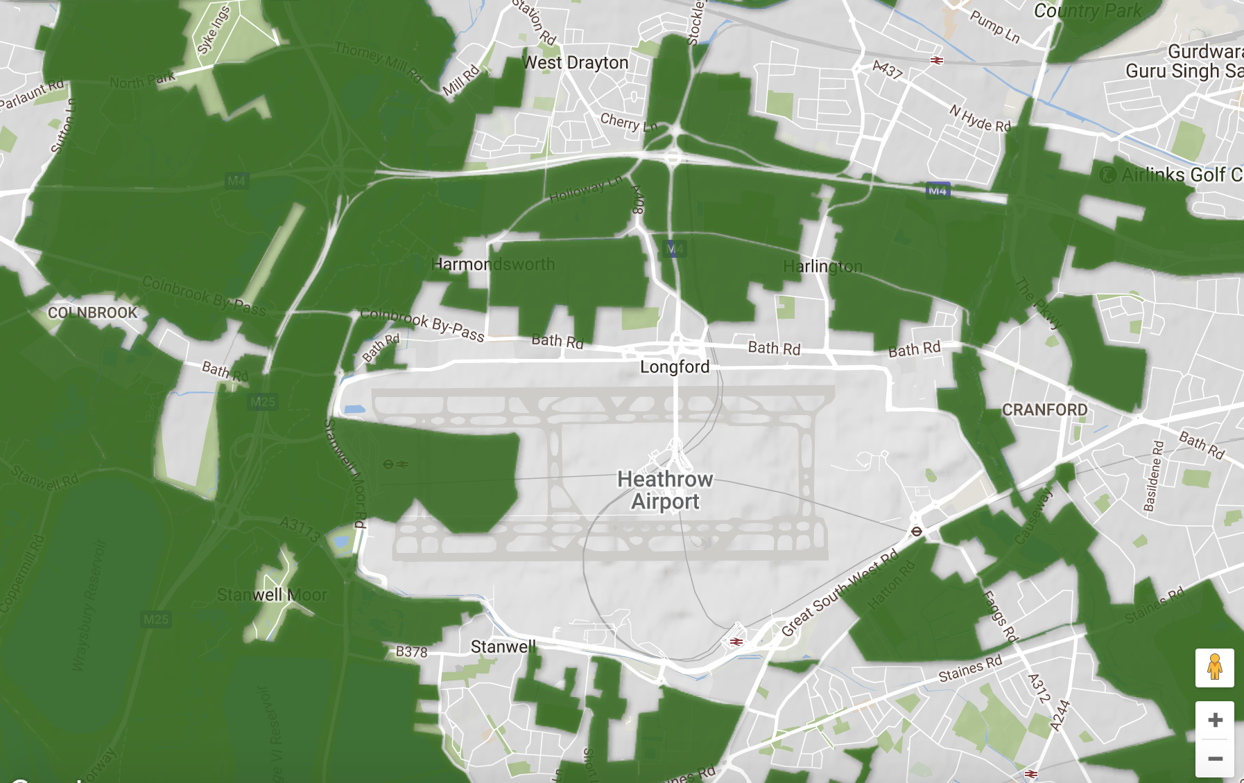Greenbelt land around Heathrow