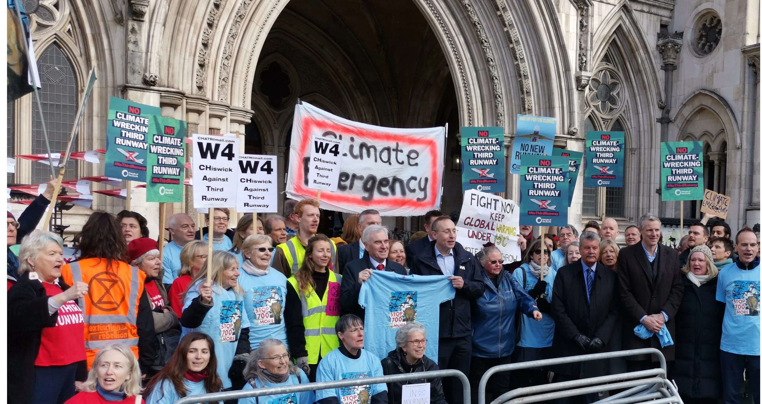 John McDonnell MP, Zac Goldsmith MP, Andy Slaughter MP and various Council leaders, including Leader of Hillingdon Council (where Heathrow is situated) Ray Puddifoot