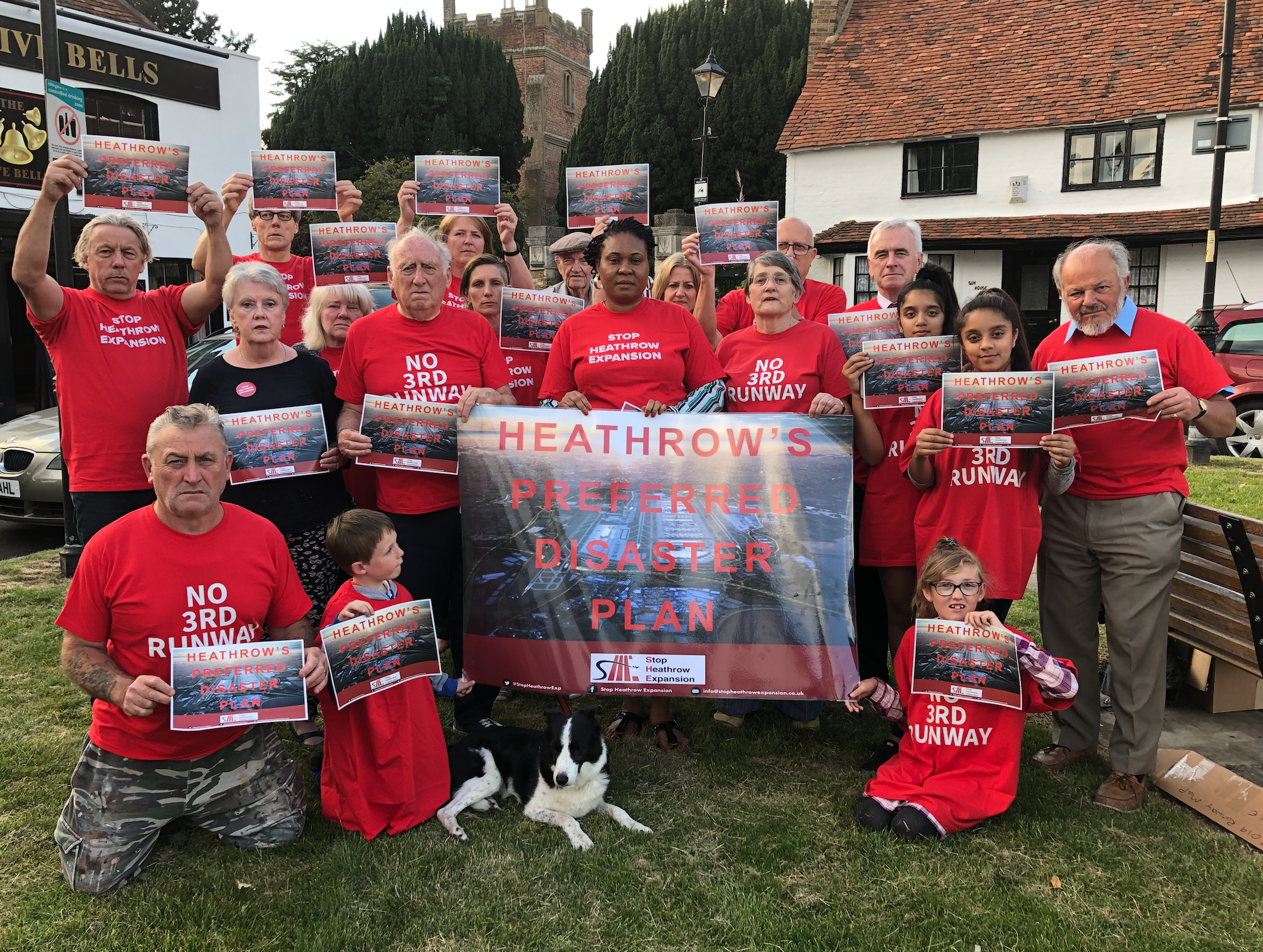 Local residents were joined by John McDonnell MP to launch the ‘Heathrow’s Preferred Disasterplan’ campaign
