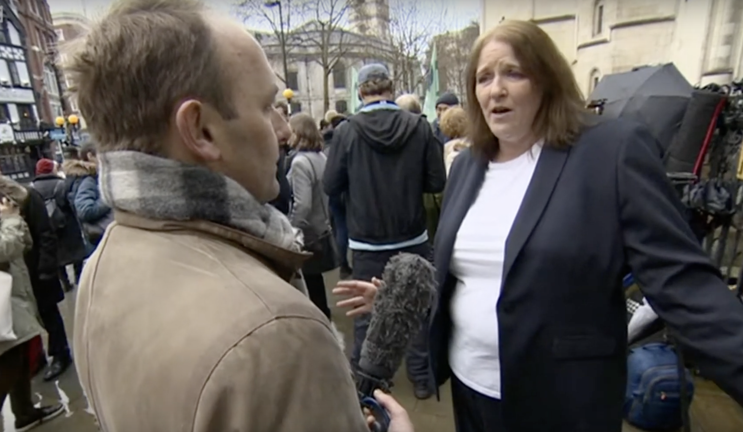 Campaigners and residents on BBC News on the day of the Court of Appeal judgment