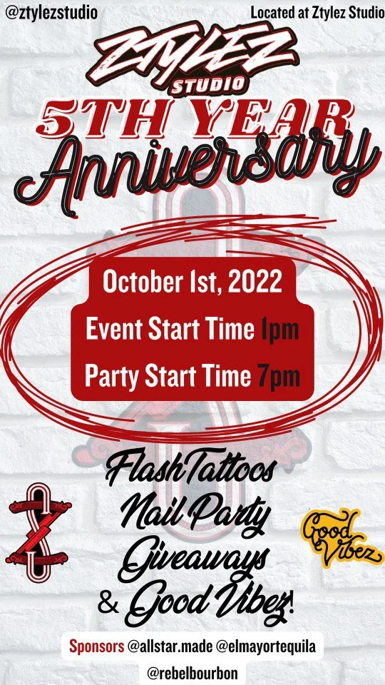 Ztylez Studio 5 Year Anniversary
