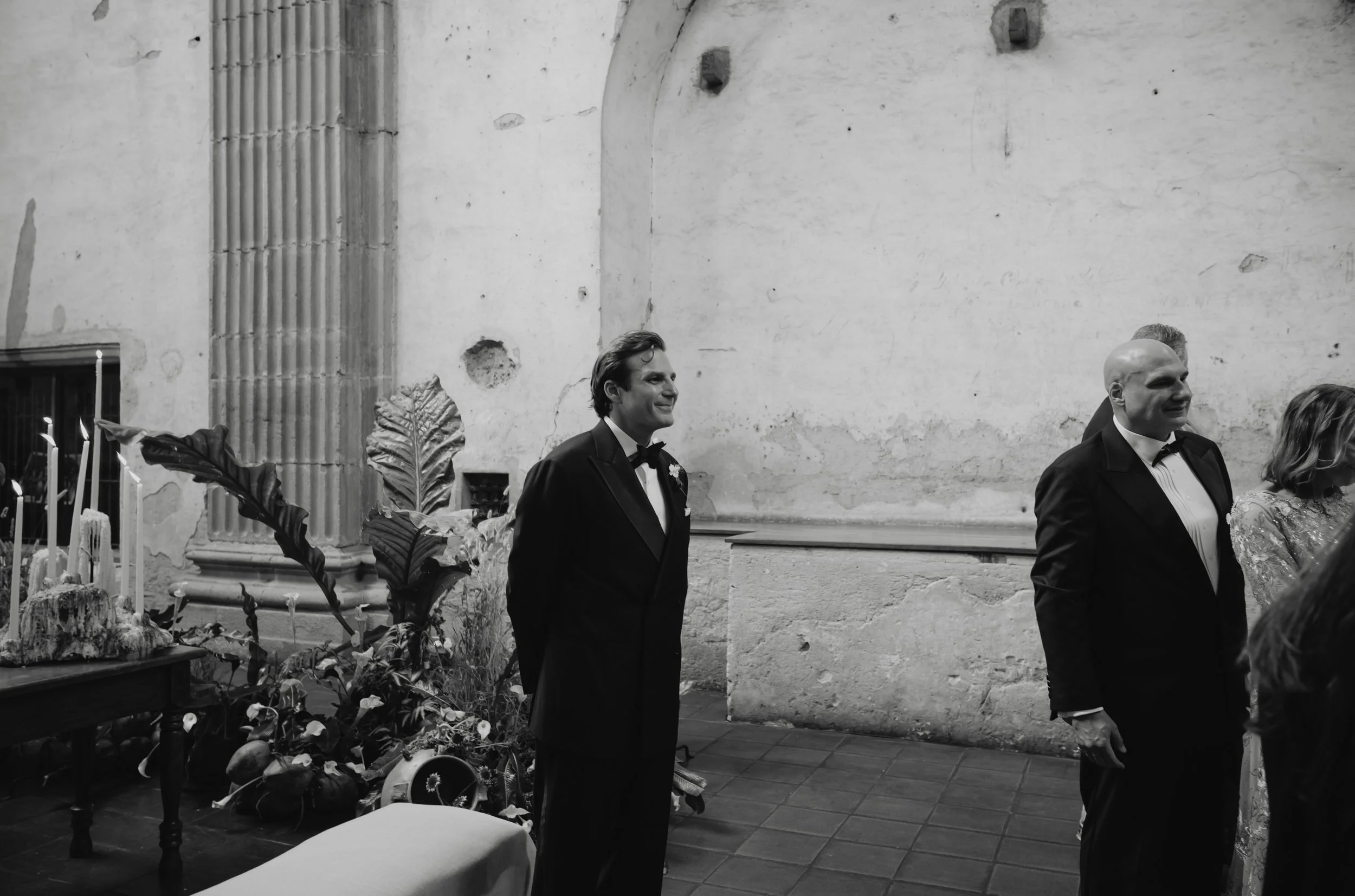 Groom     Wedding ceremony at San José El Viejo in Antigua Guatemala
