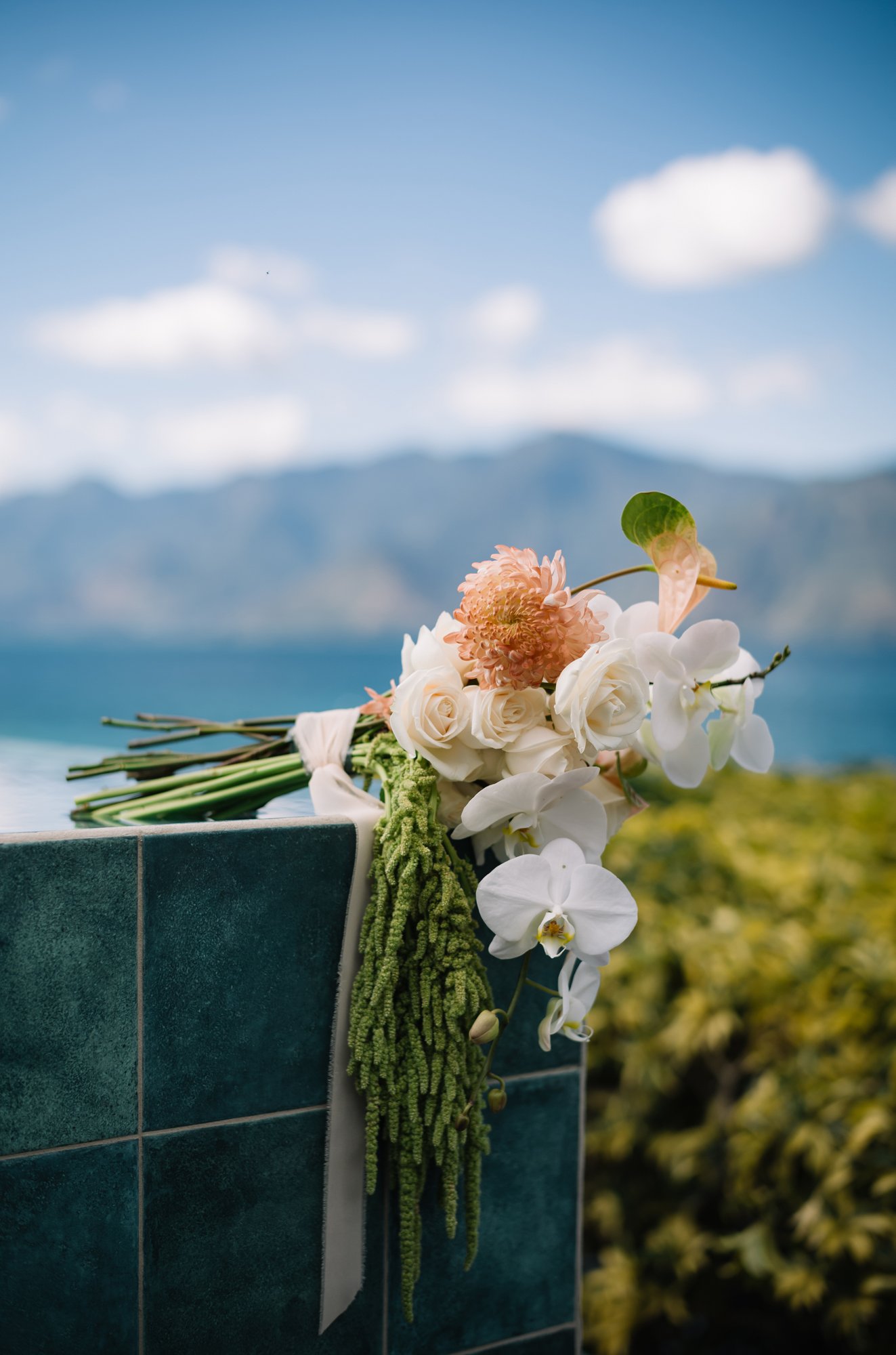 lake atitlan wedding guide: luxury floral bouquet
