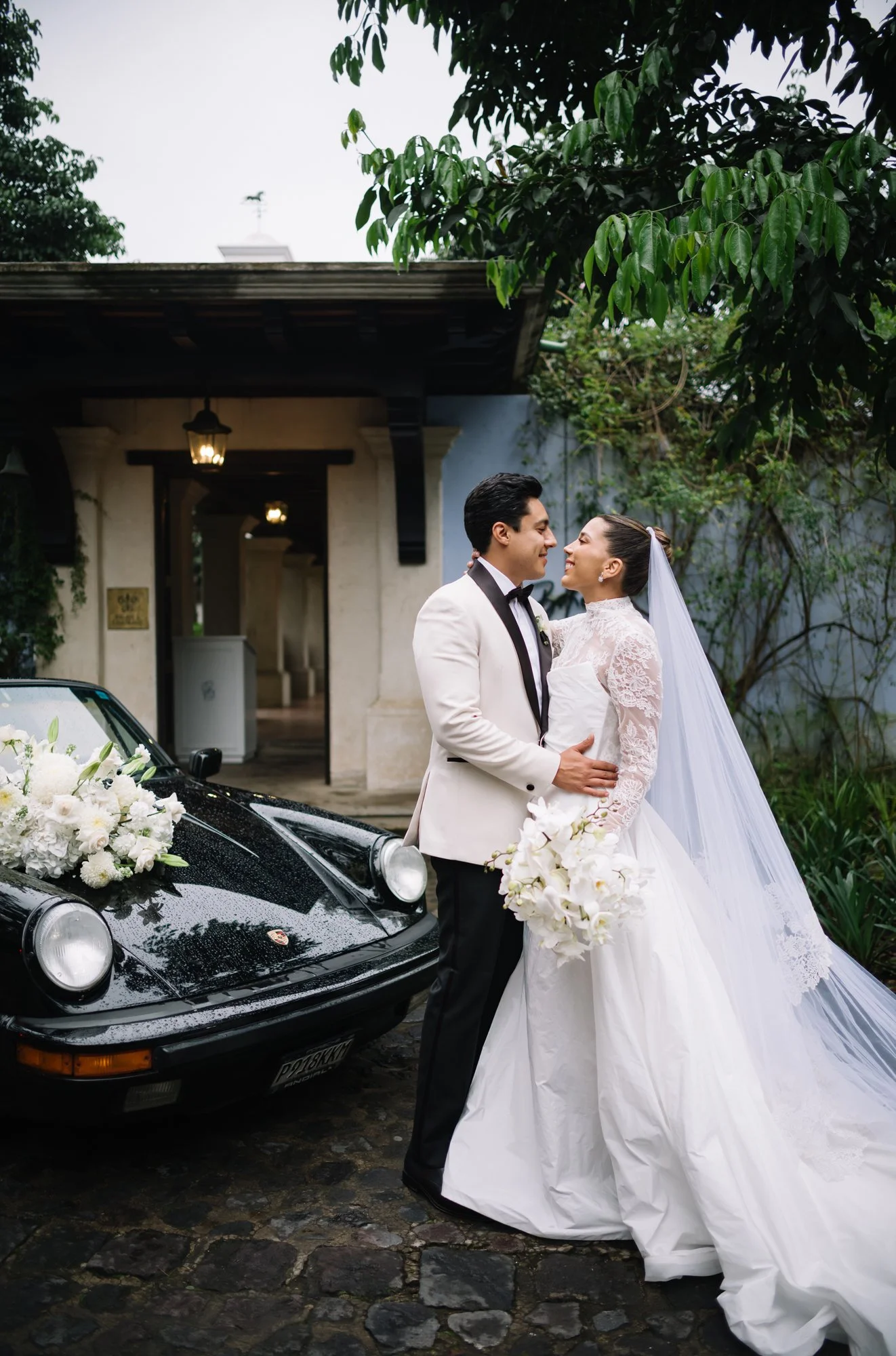 Bride and groom portraits at Villa Bokeh, a Relais & Châteaux luxury destination wedding venue in Antigua Guatemala.