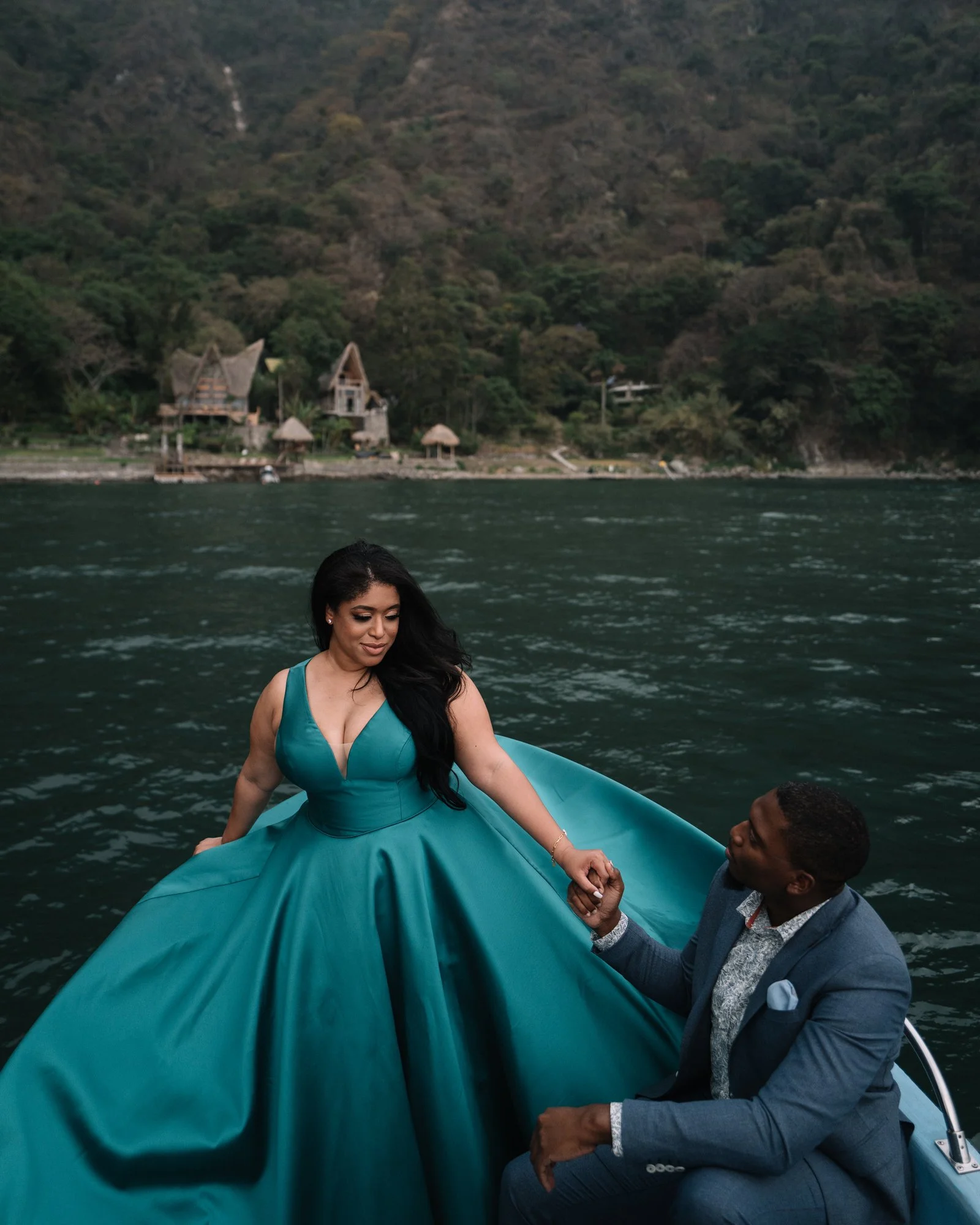 lake atitlan wedding guide: boat ride proposal