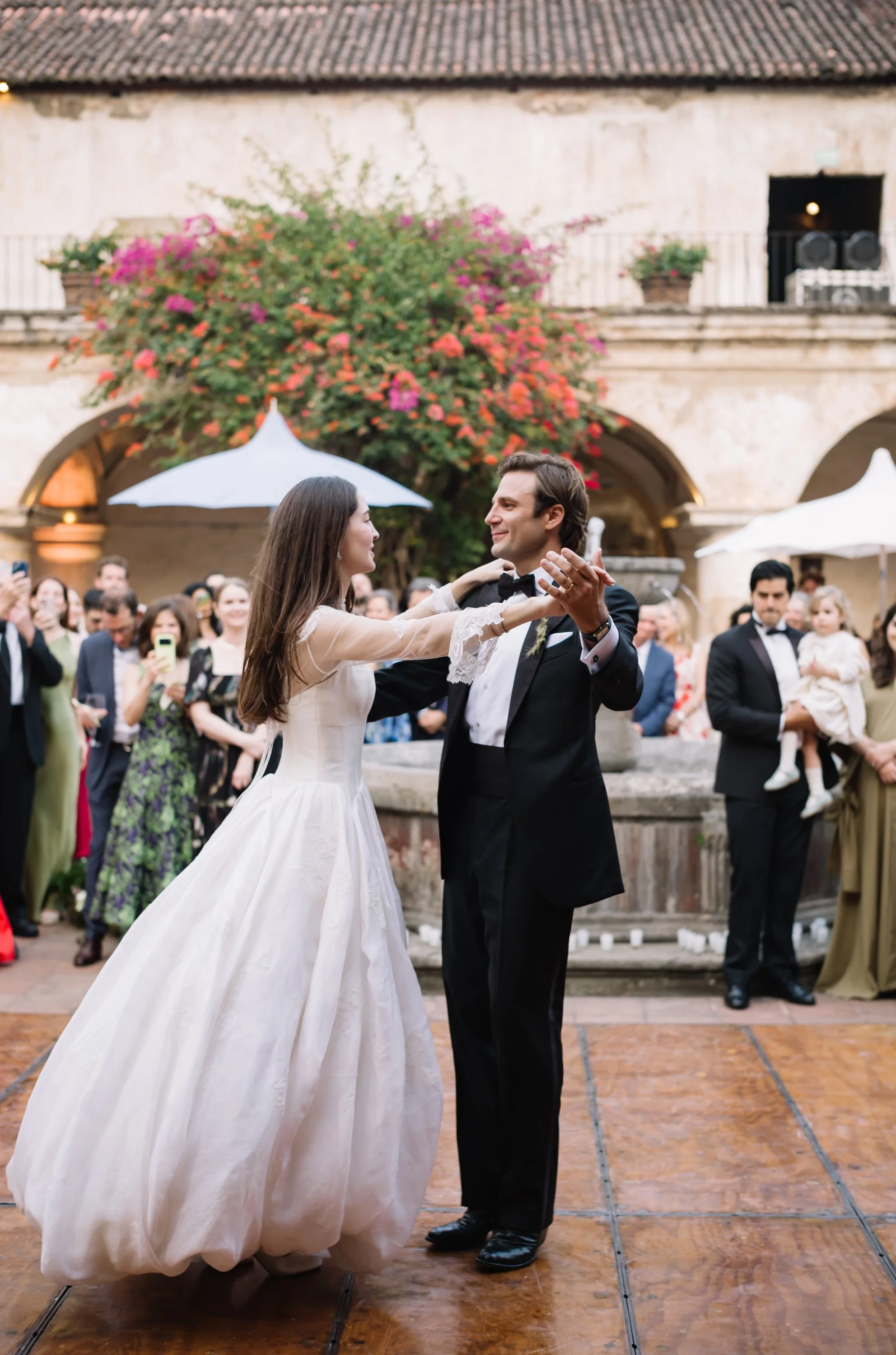 First dance during the wedding reception in Antigua