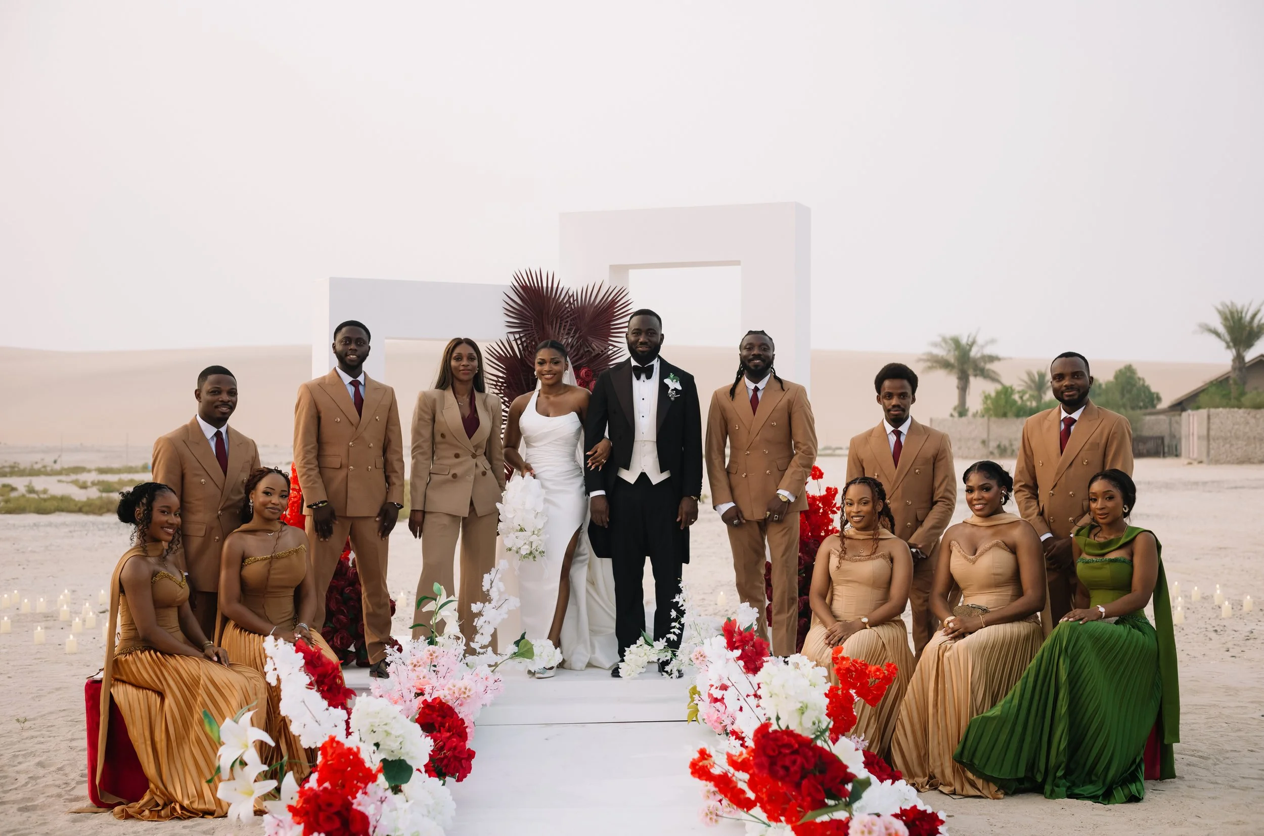 Desert architecture wedding family portrait photography Qatar 