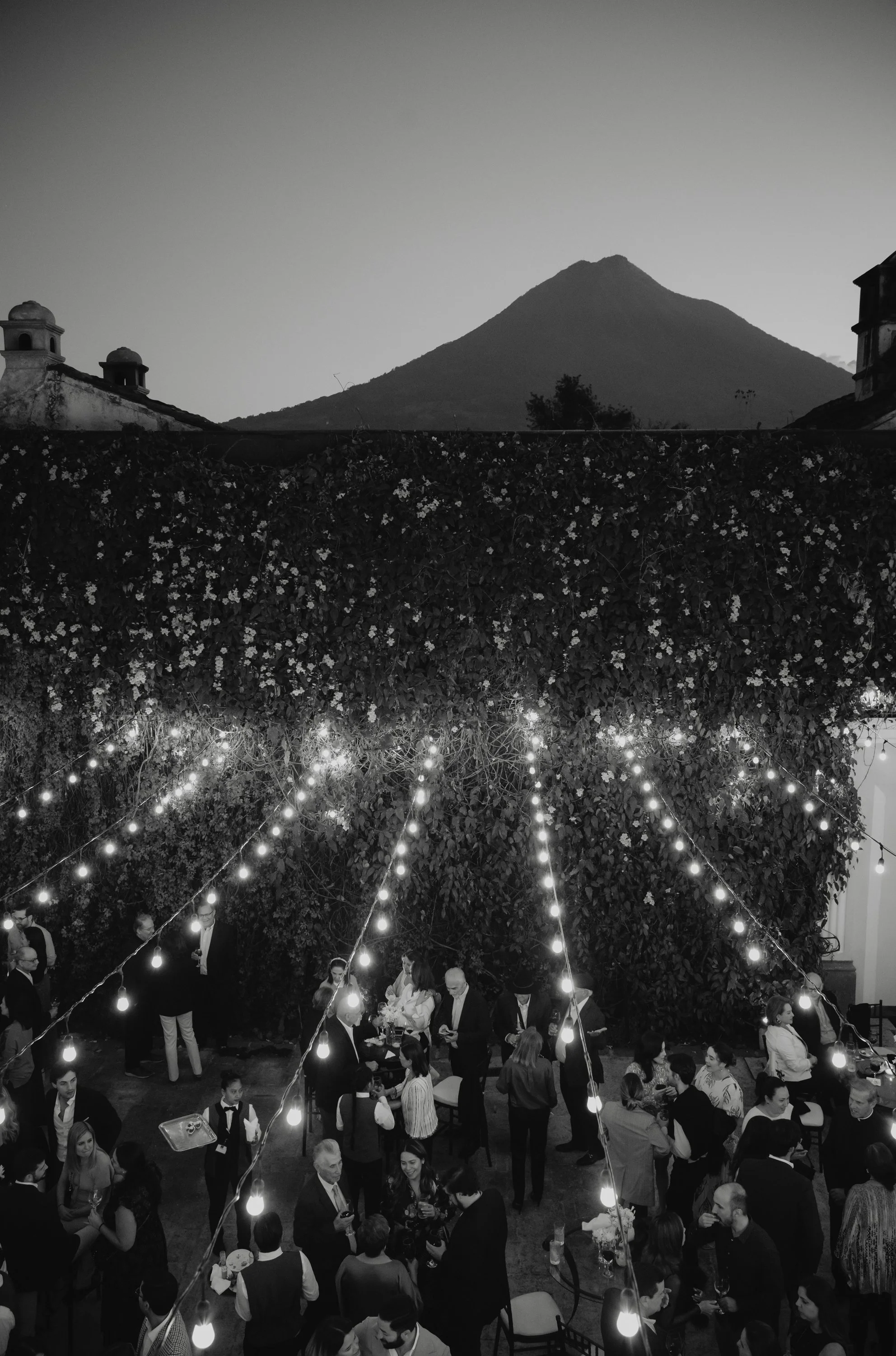 Outdoor welcome party Antigua Guatemala
