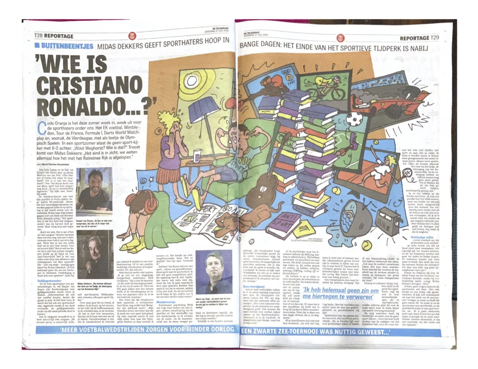 Sporthaters in Telegraaf