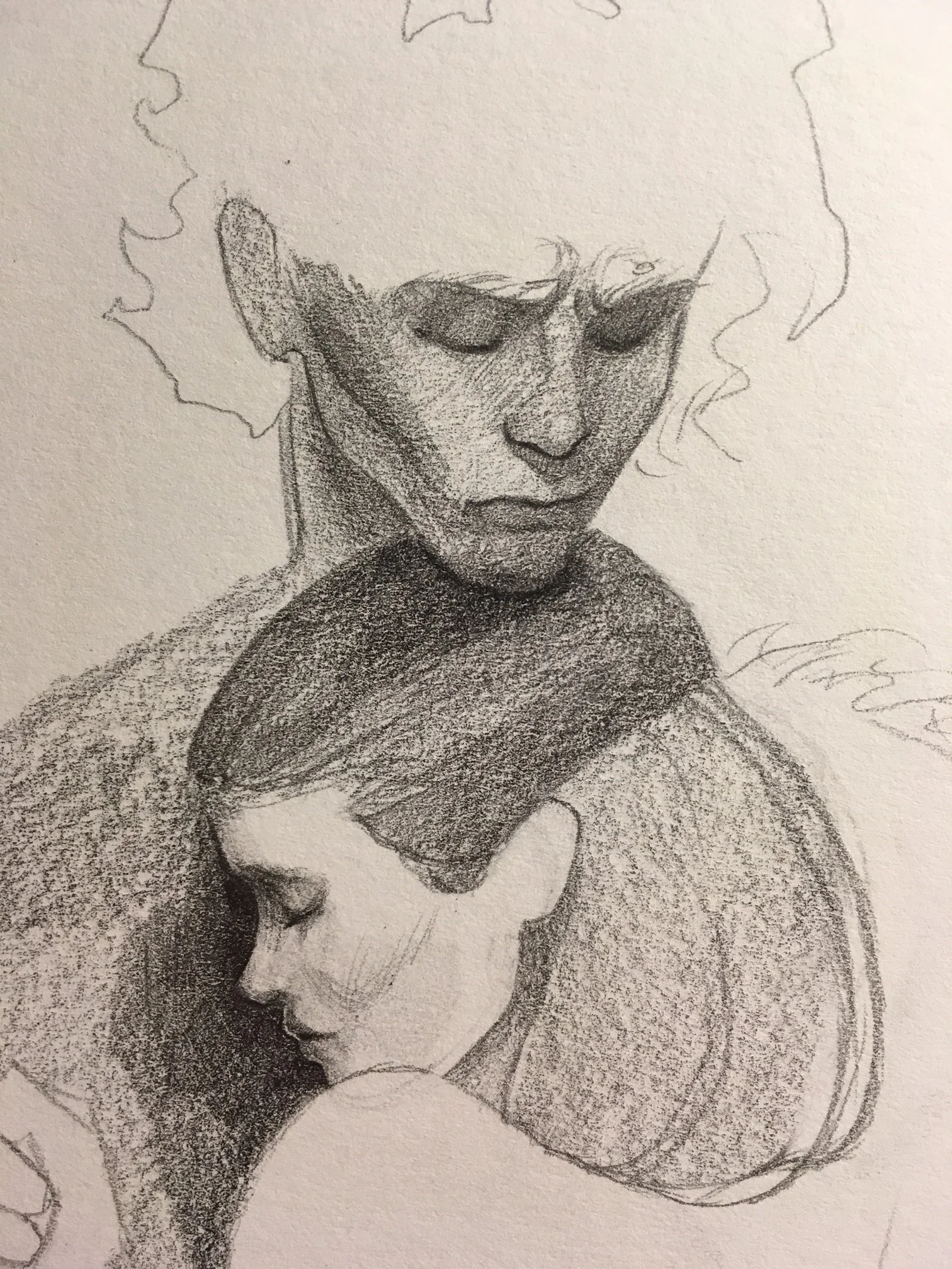 Rough sketch. Establishing the structure.