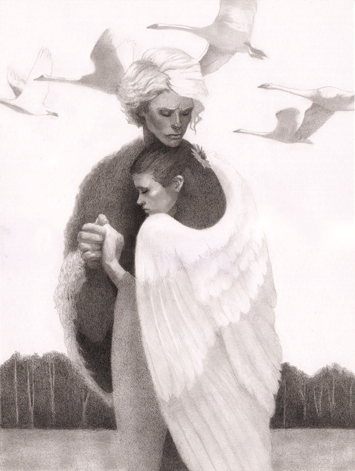 I chose to keep the background simple, keeping the focus on the detailed foreground figures.
